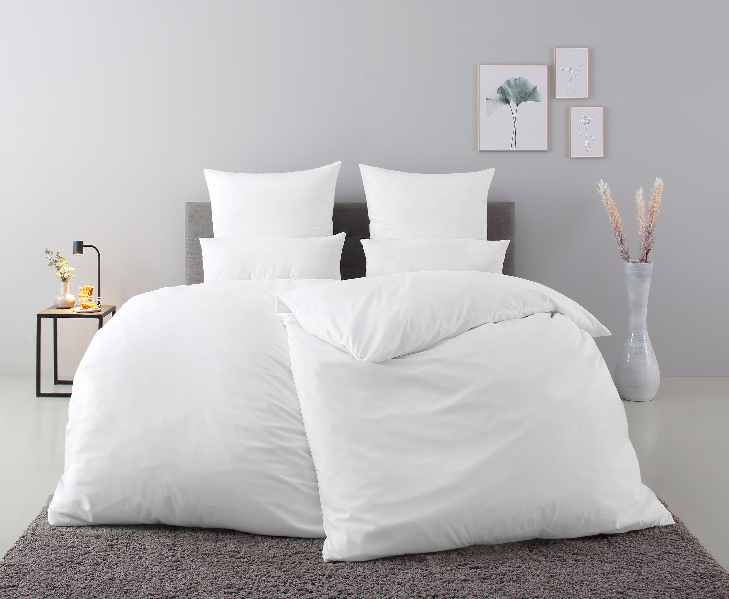 OTTO home Bettwäsche "Desner 100% Microfaser, extra weich, allergikerfreundlich" 2 Premium Qualität, uni, schnell trocknend, pflegeleicht, ab 135x200 cm