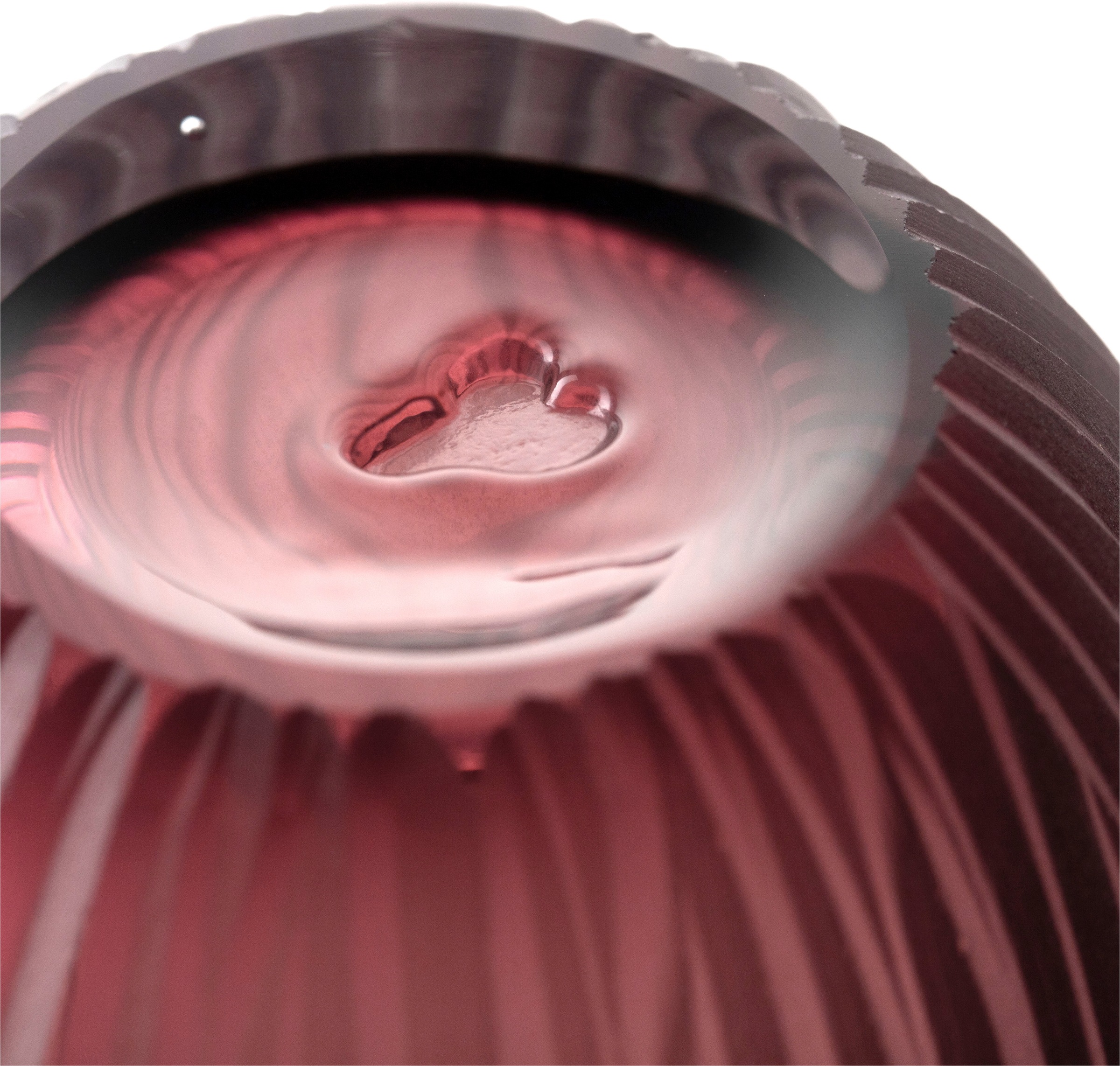 LEONARDO »Dekovase BELLAGIO, mit Rillenstruktur« aus Glas, beere, handgefertigt