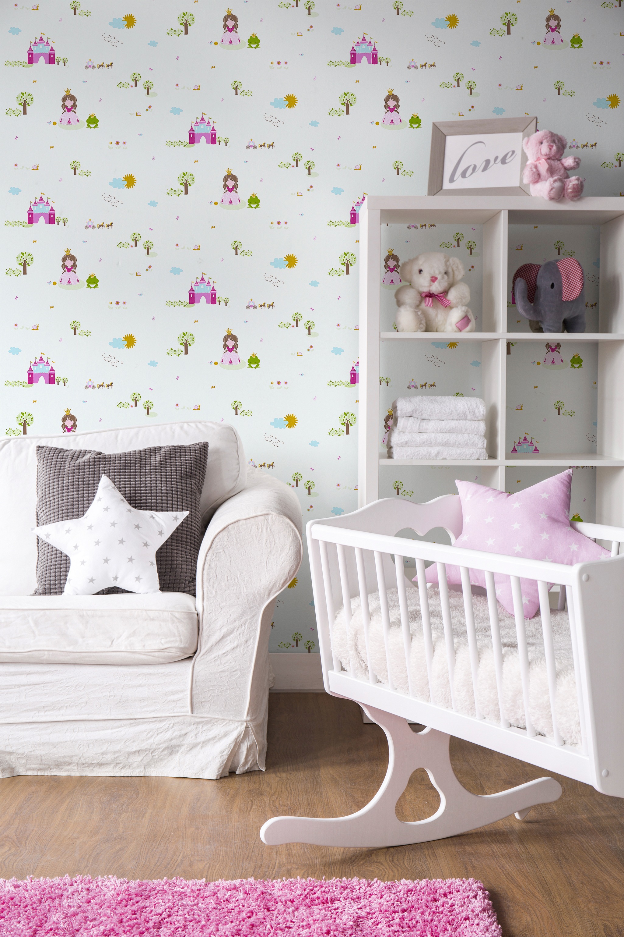 living walls Vliestapete »Little Stars«, Motiv-abstrakt-naturalistisch, Tapete Kinder Tapeten Kinderzimmer Schlafzimmer Pink modern Design