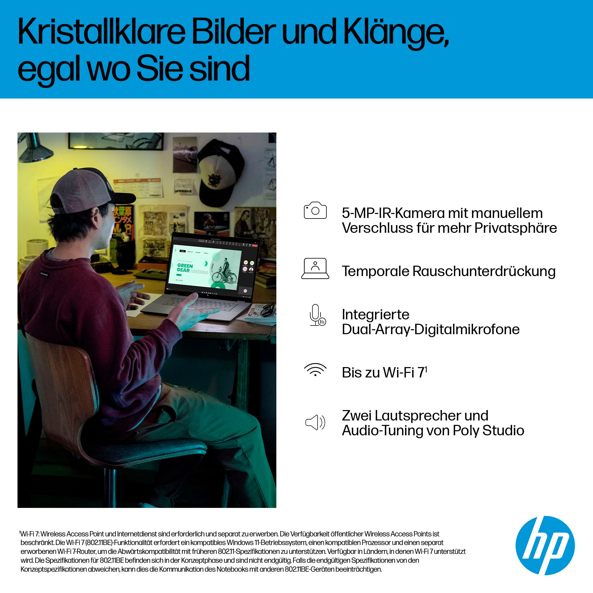 HP Convertible Notebook »OmniBook X Flip NGAI 16-ar0078ng«, 40,6 cm, / 16 Zoll, AMD, Ryzen™ AI 7, Radeon 860M, 1000 GB SSD