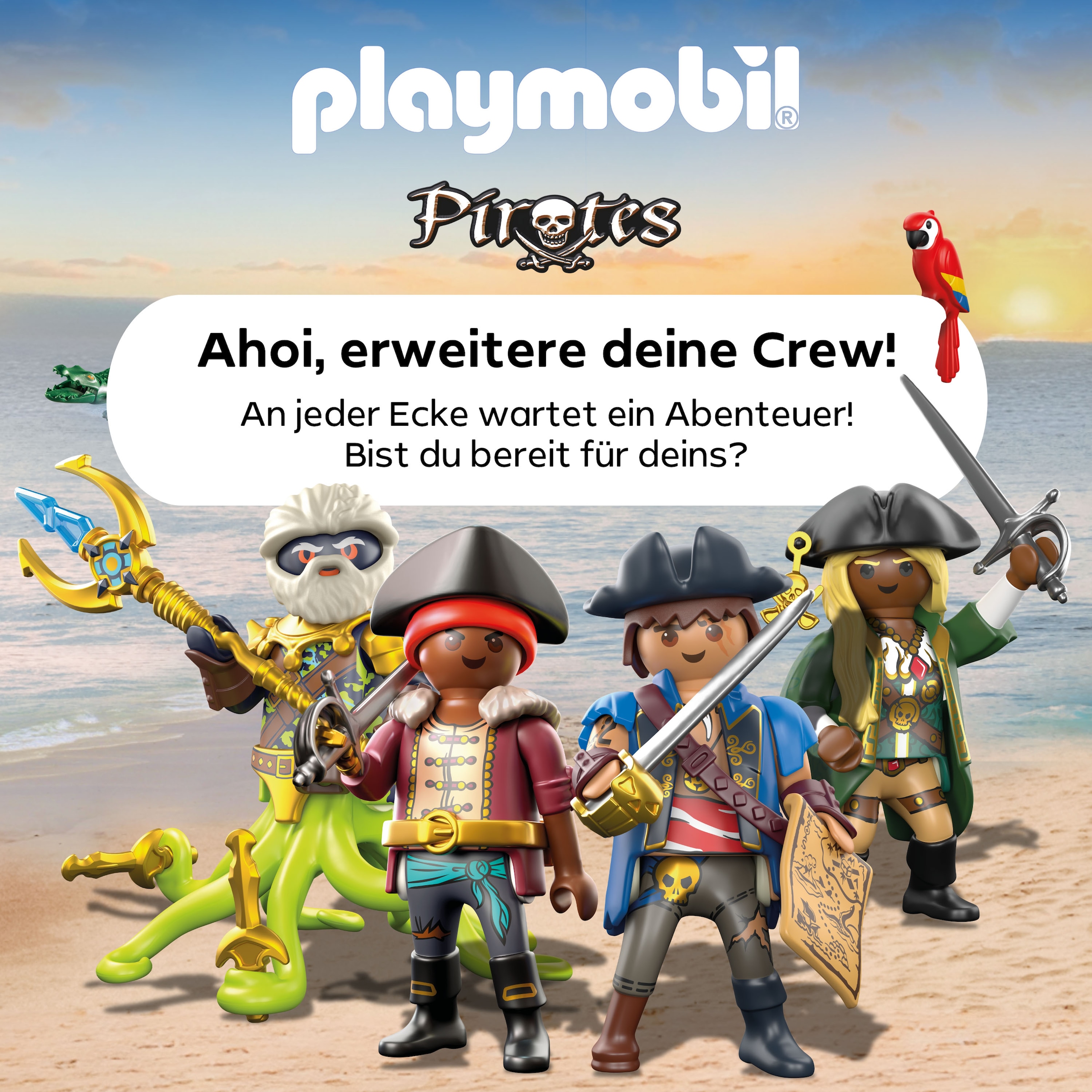 Playmobil® Konstruktions-Spielset »Schatzbergung auf Piratenfloss (71794), Playmobil Pirates«, (41 St.)