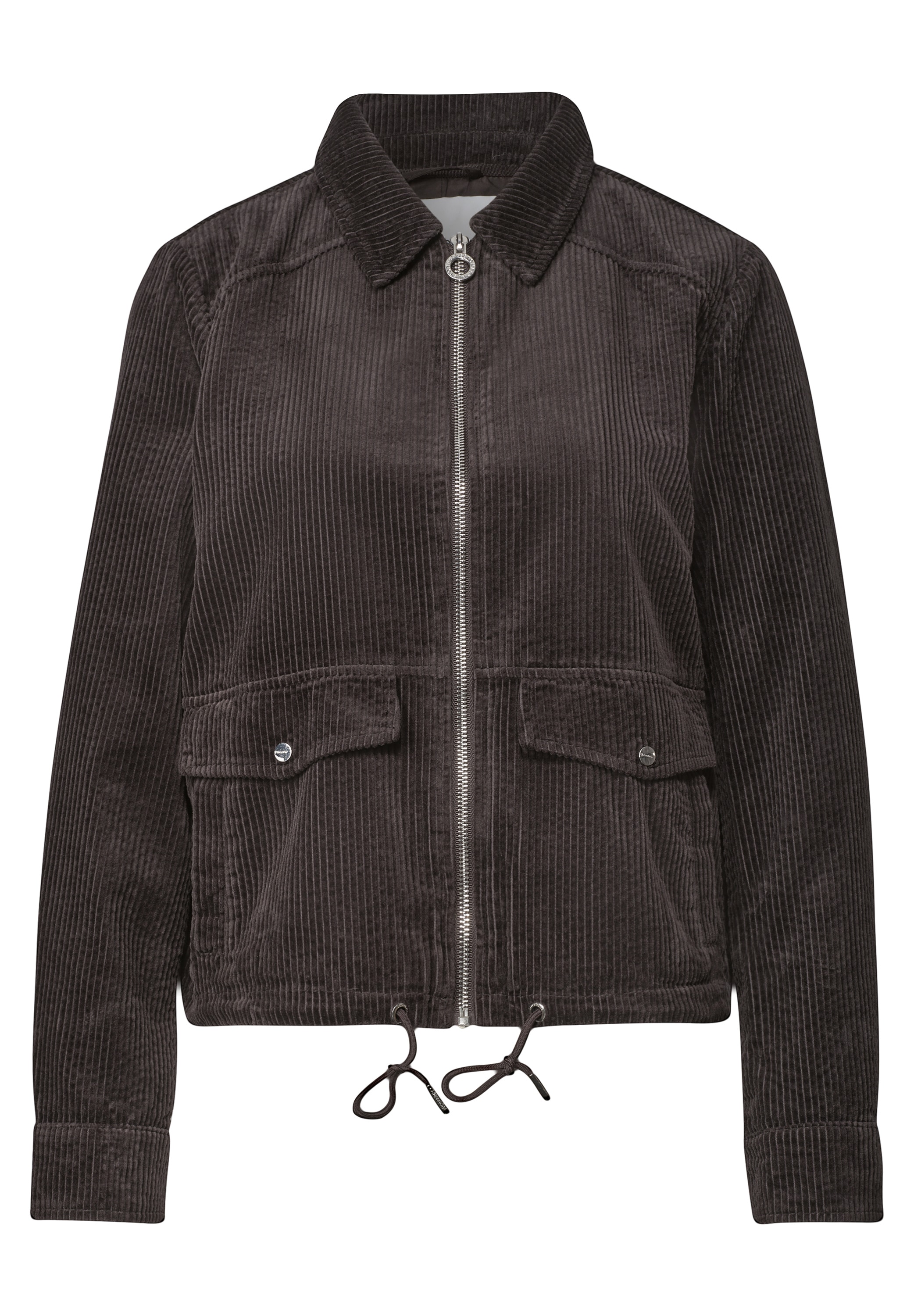 STREET ONE Cordjacke ohne Kapuze mit Tunnelzugsaum