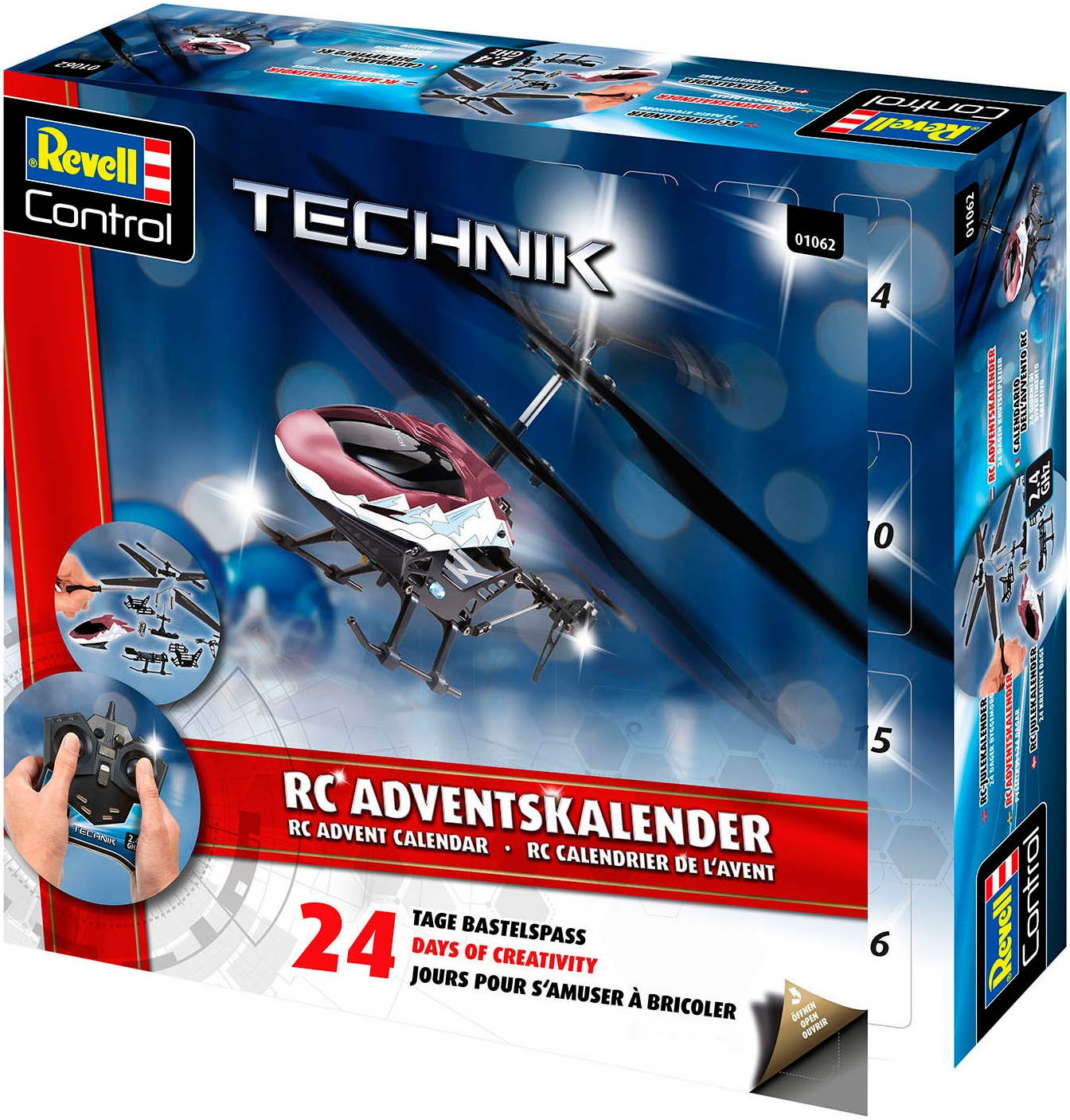 Revell® Spielzeug-Adventskalender »RC Helikopter, ferngesteuerter RC Hubschrauber zum Selberbauen«, ab 8 Jahren