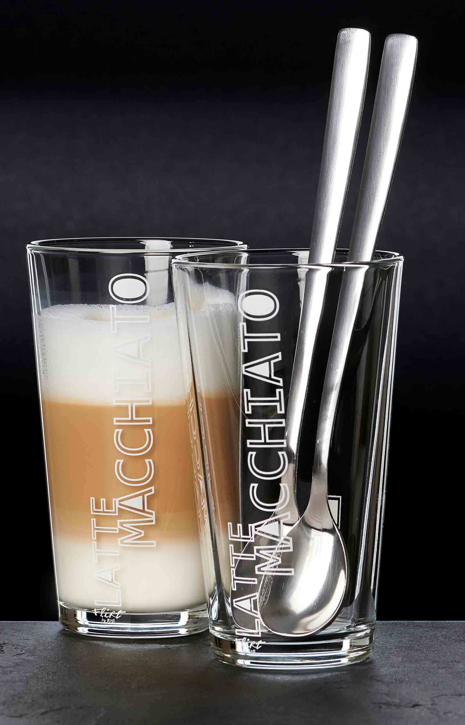 Thumbnail - Ritzenhoff & Breker Latte-Macchiato-Glas "Latte Macchiato Gläser + Löffel Lena 350 ml 6er Set transparent"