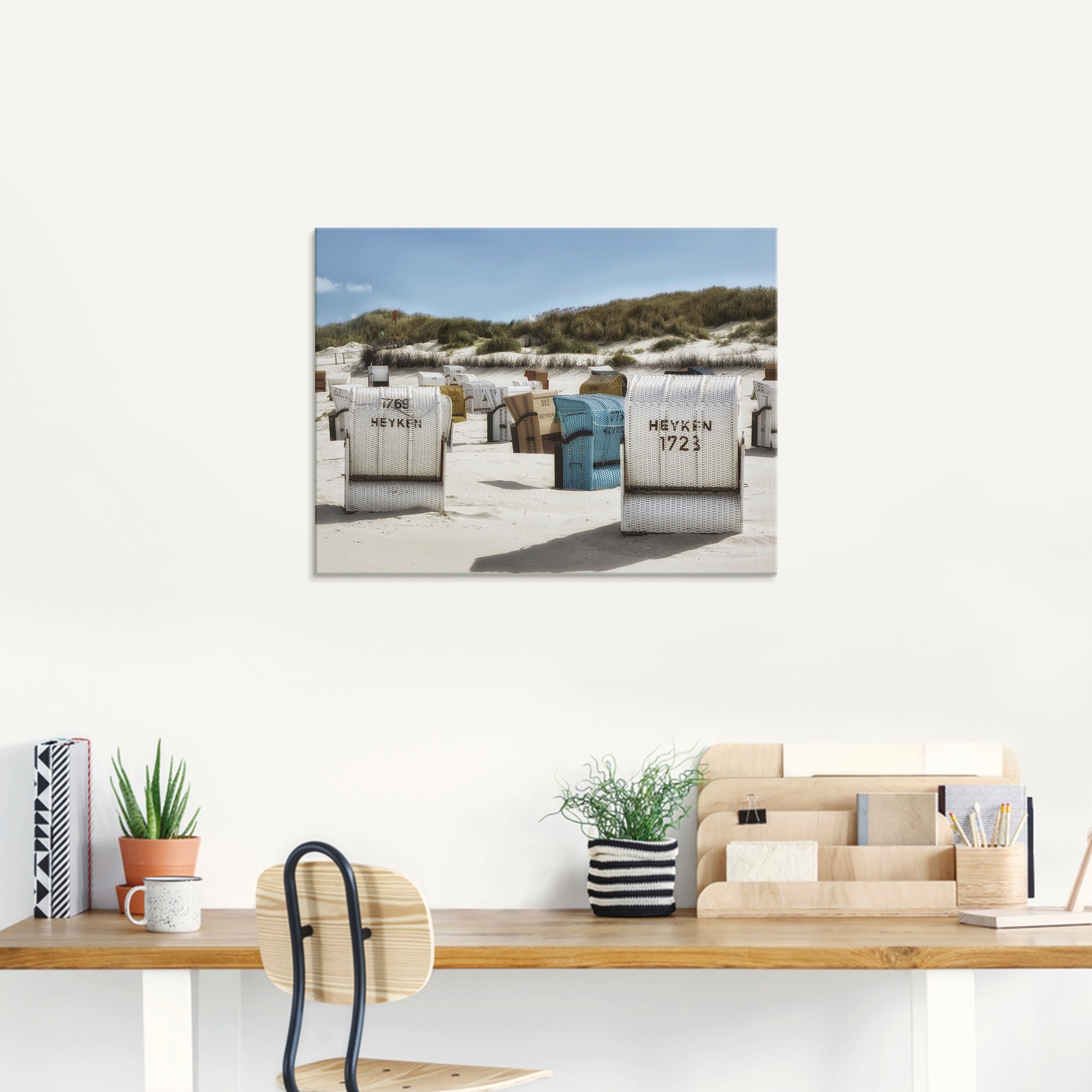 Artland Glasbild "Ein Tag am Meer" Strand 1 Stk. tlg. in verschiedenen Größ günstig online kaufen