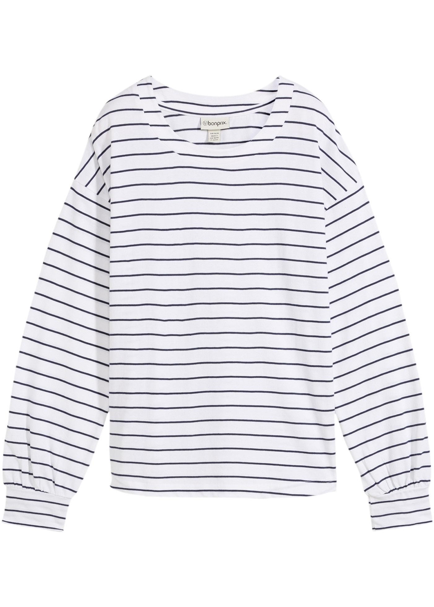 bonprix Langarmshirt lockere Passform mit überschnittenen Schultern, mit Ballon-Ärmeln