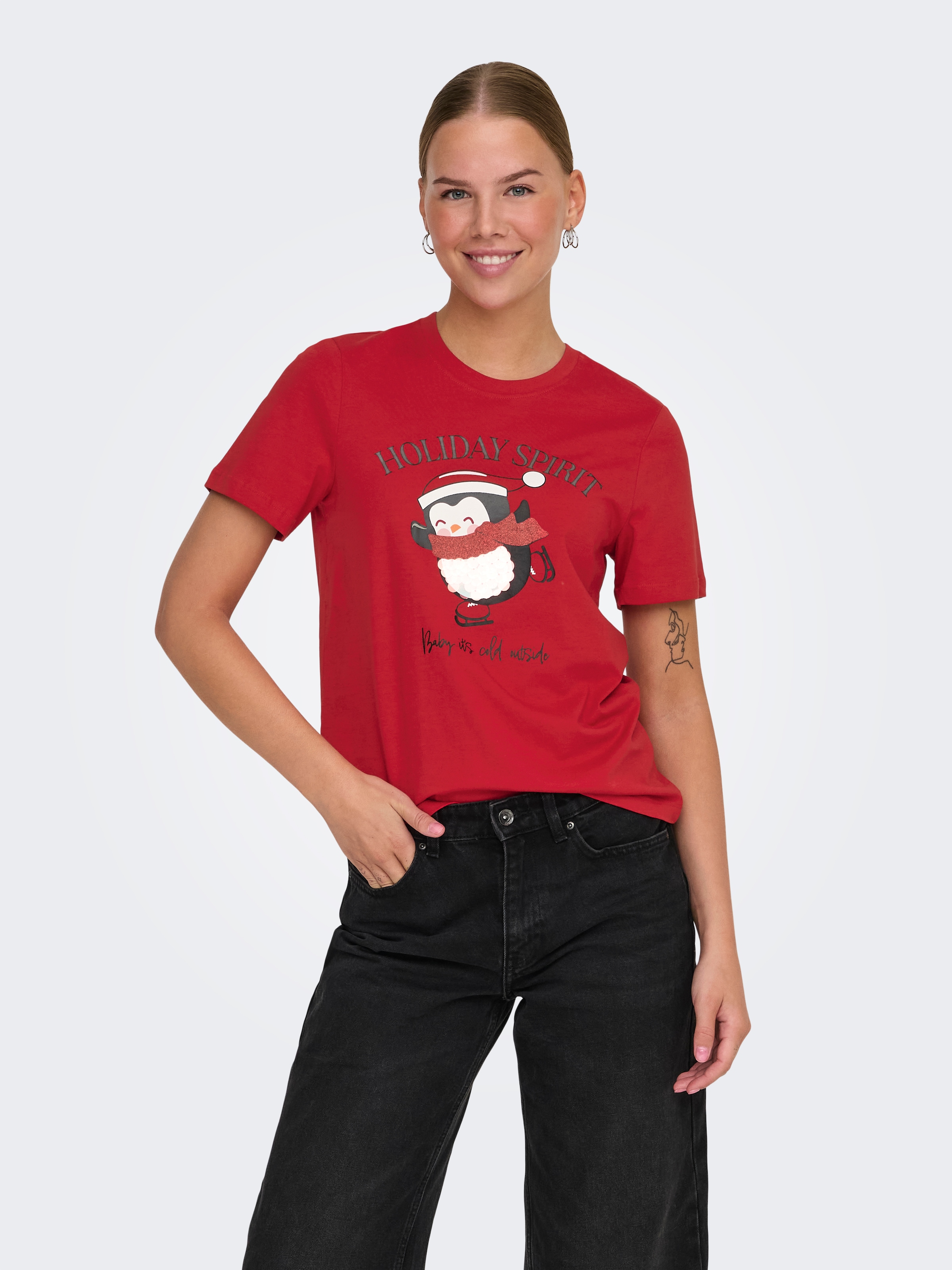 ONLY "ONLKITA LIFE REG S/S TOP BOX XMAS JRS" günstig online kaufen