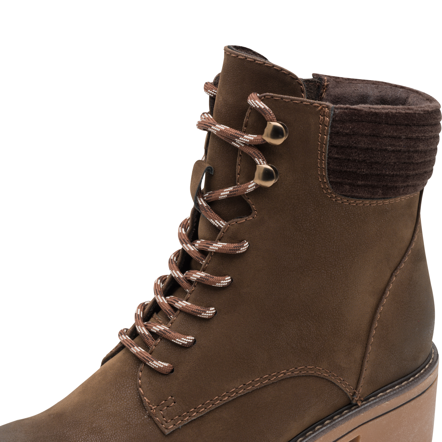 Thumbnail - MARCO TOZZI Winterstiefelette, Blockabsatz, Schnürboots, Winterboots mit Haken im Bergsteigerlook