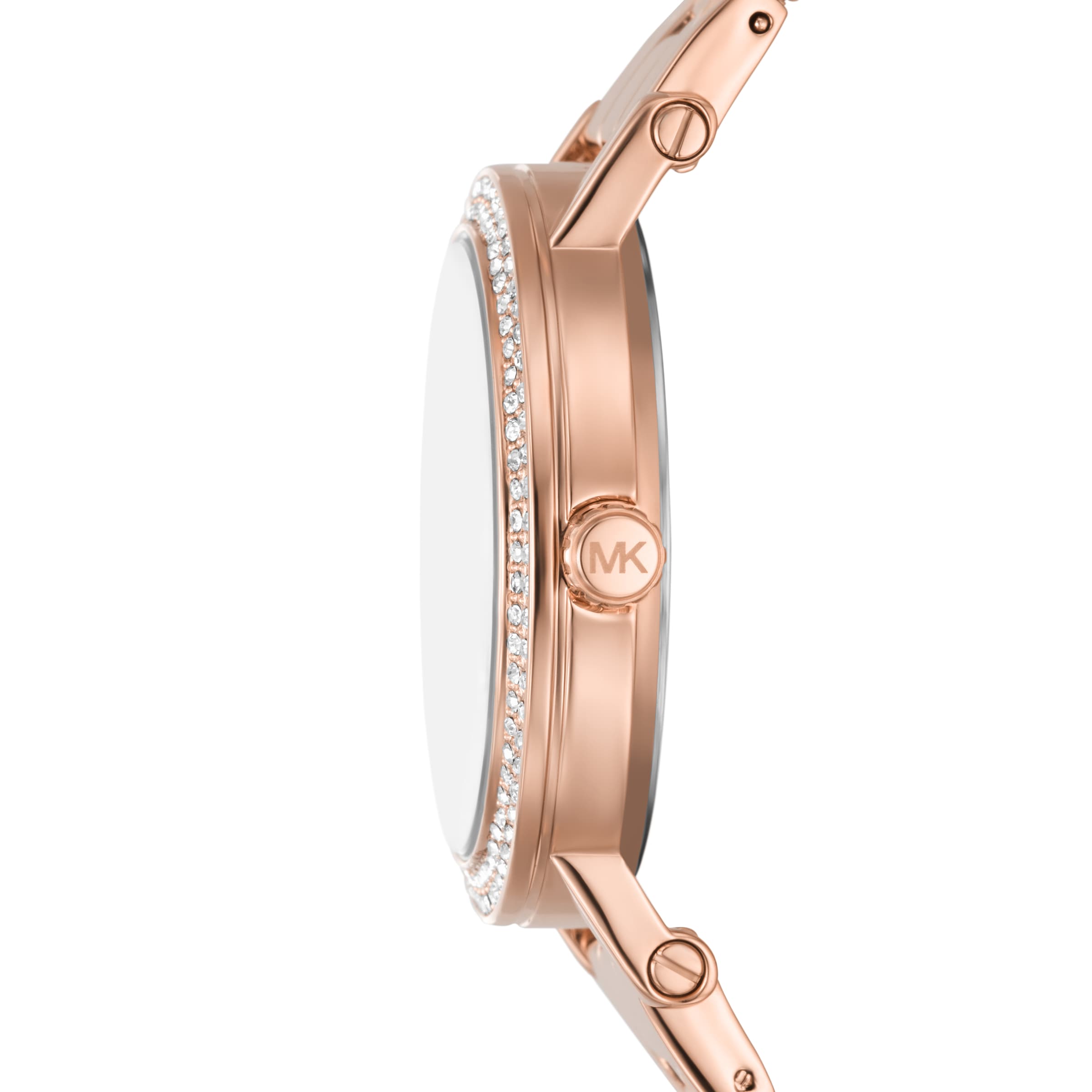 MICHAEL KORS Quarzuhr »COREY«, Armbanduhr, Damenuhr, Edelstahlarmband, analog, Glassteine