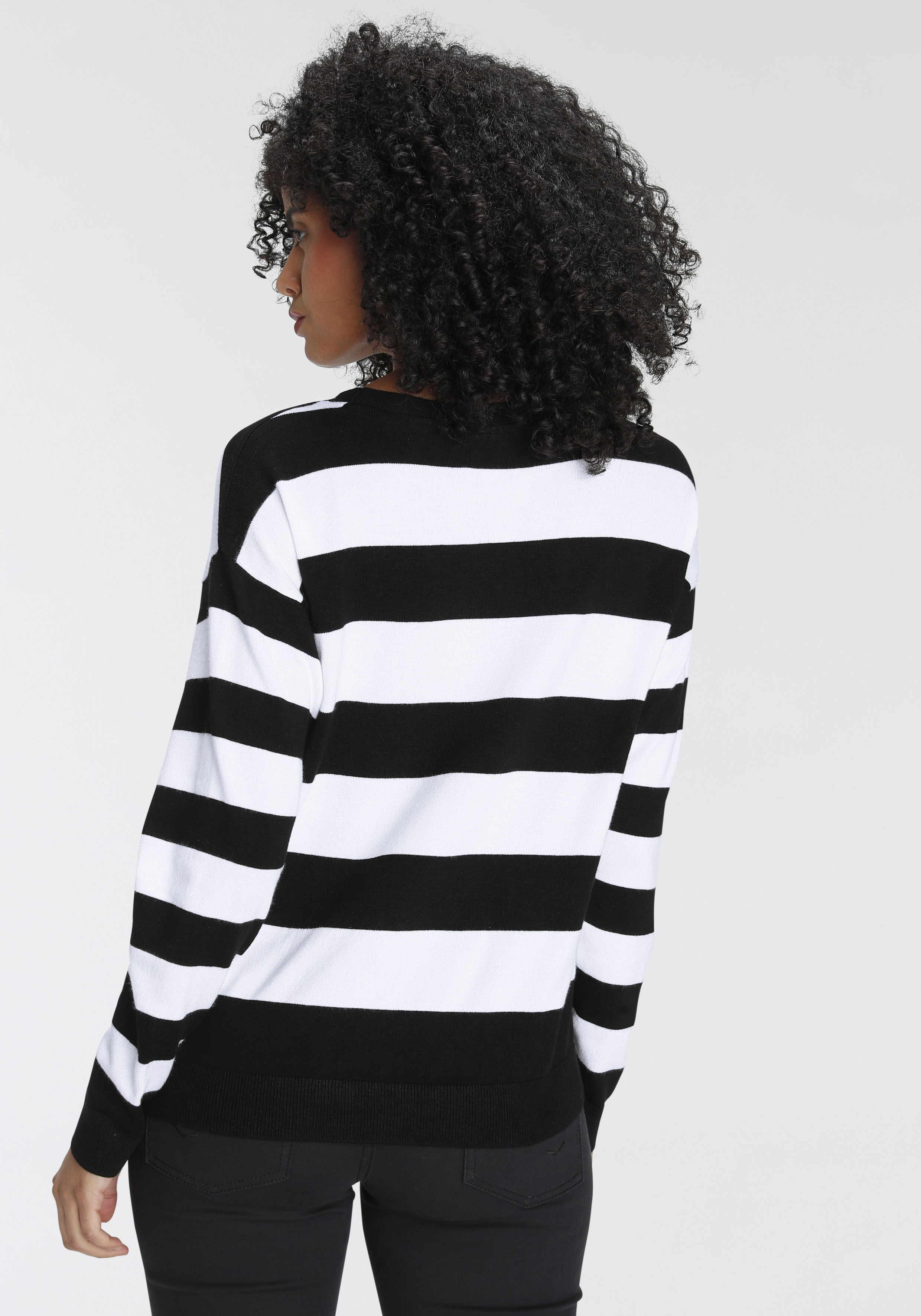 Thumbnail - AJC Strickpullover mit Blockstreifen und Rundhalsausschnitt