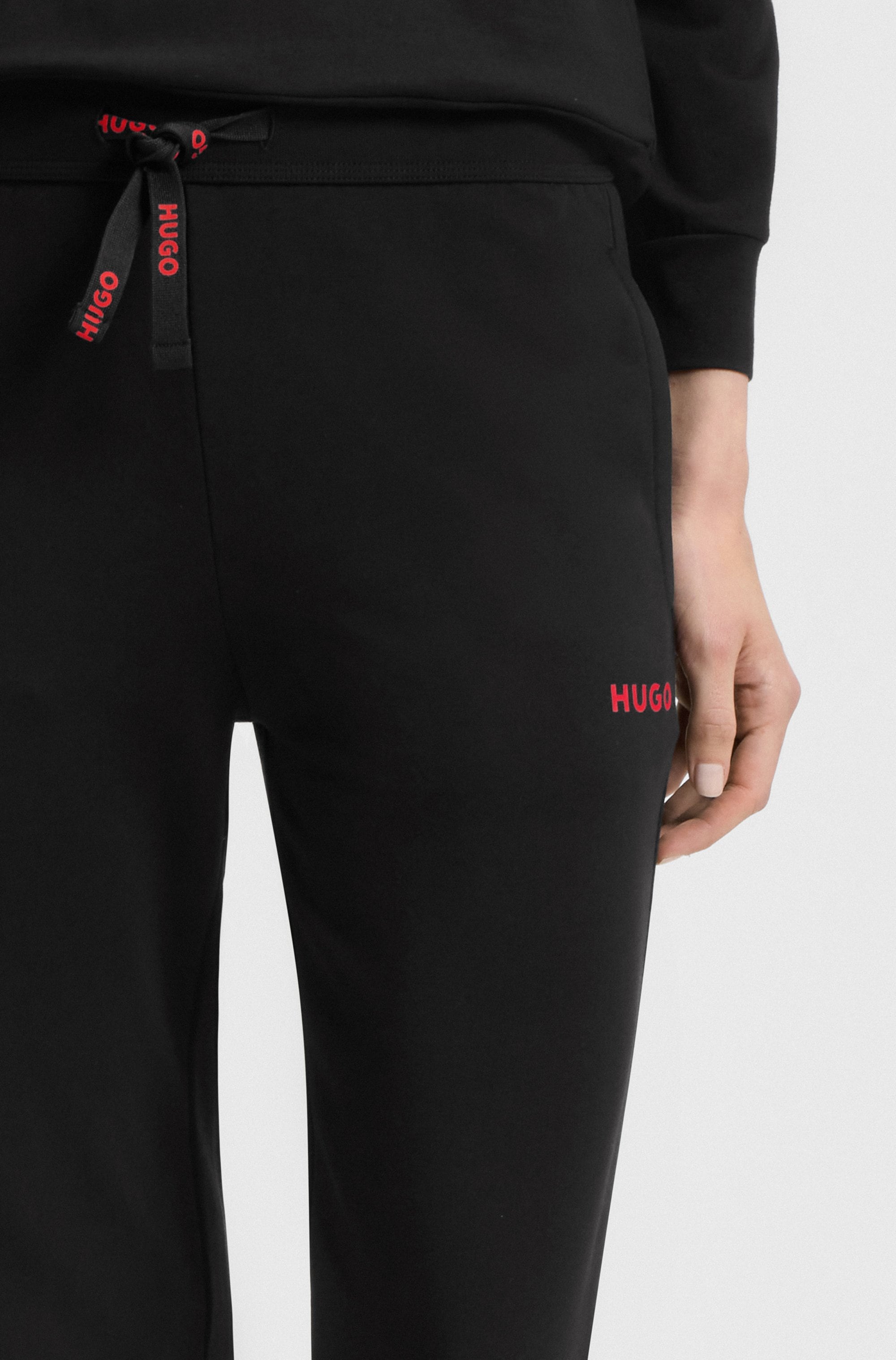 HUGO Underwear Jogginghose, elastischer Bund mit Tunnelzug, gerade Passform, Eingrifftaschen
