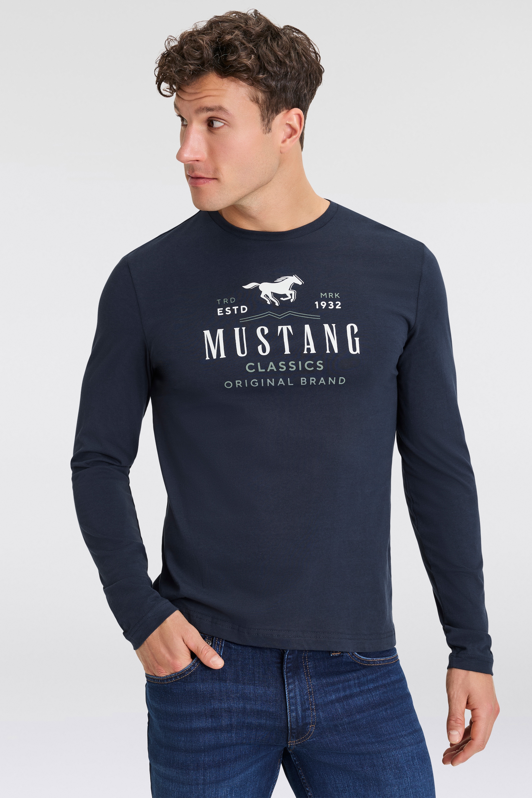 MUSTANG Langarmshirt "Style Adrian" günstig online kaufen