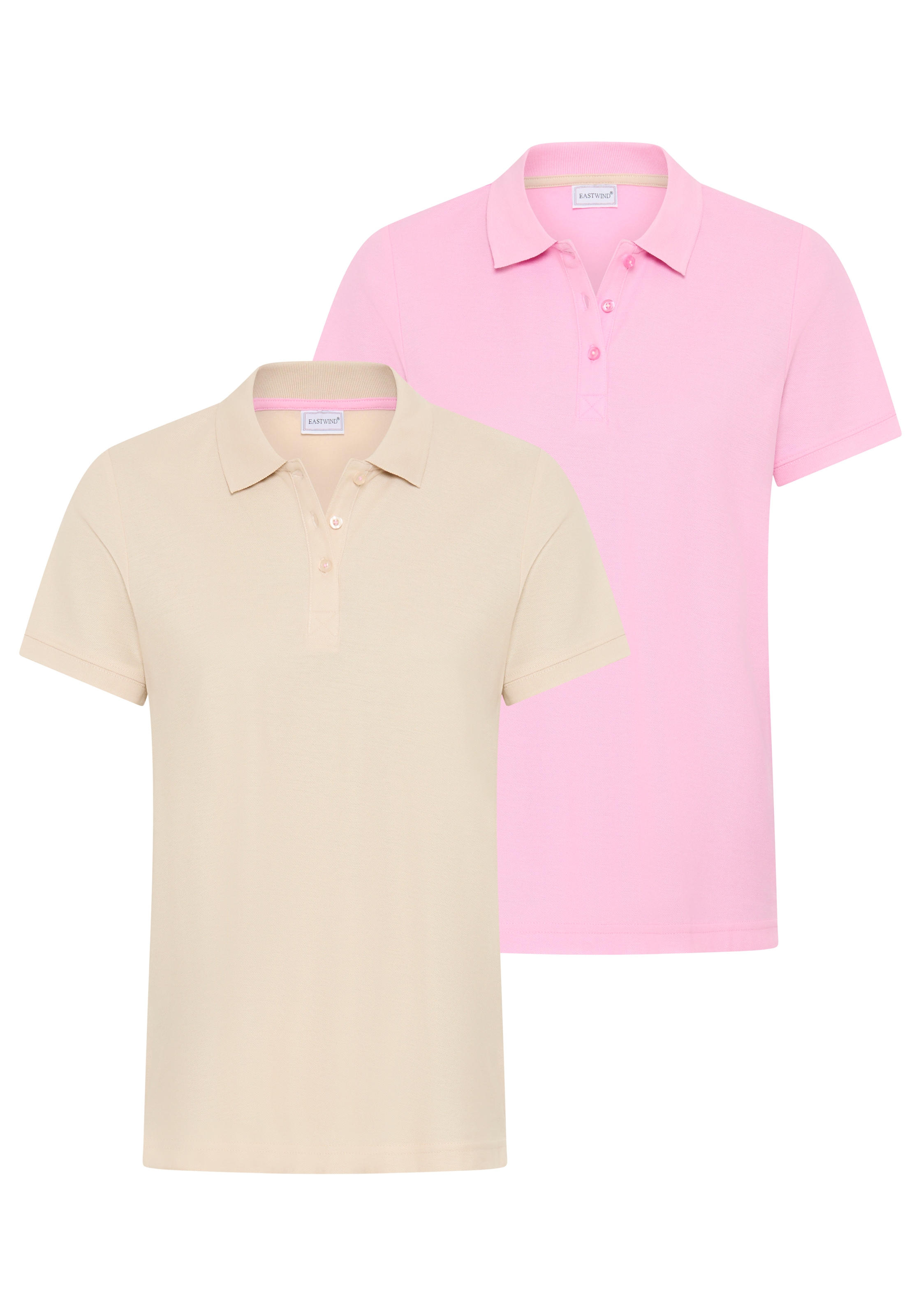 Eastwind Poloshirt Packung, 2er-Pack, 2 tlg. figurumspielende Passform, Pol günstig online kaufen