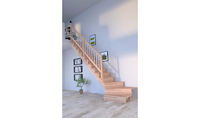 Starwood Systemtreppe »Massivholz Lindos, Holz-Edelstahl Weiß«, gewendelt Links,... kaufen