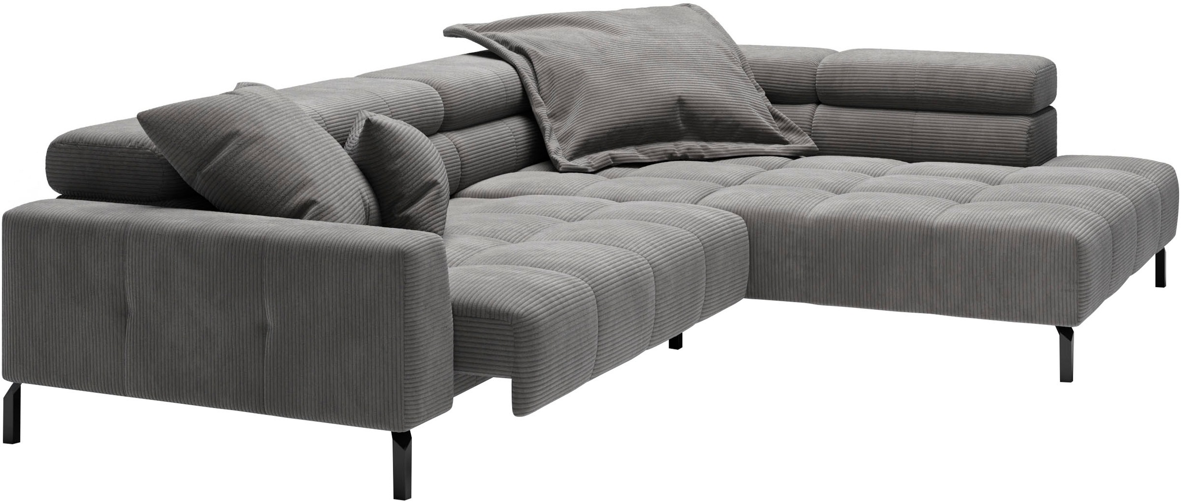 Places of Style Ecksofa »Cleveland, L-Form, incl. Kopfteilverstellung, Breite 311 cm«, wahlweise elektrischer Sitzvorzug