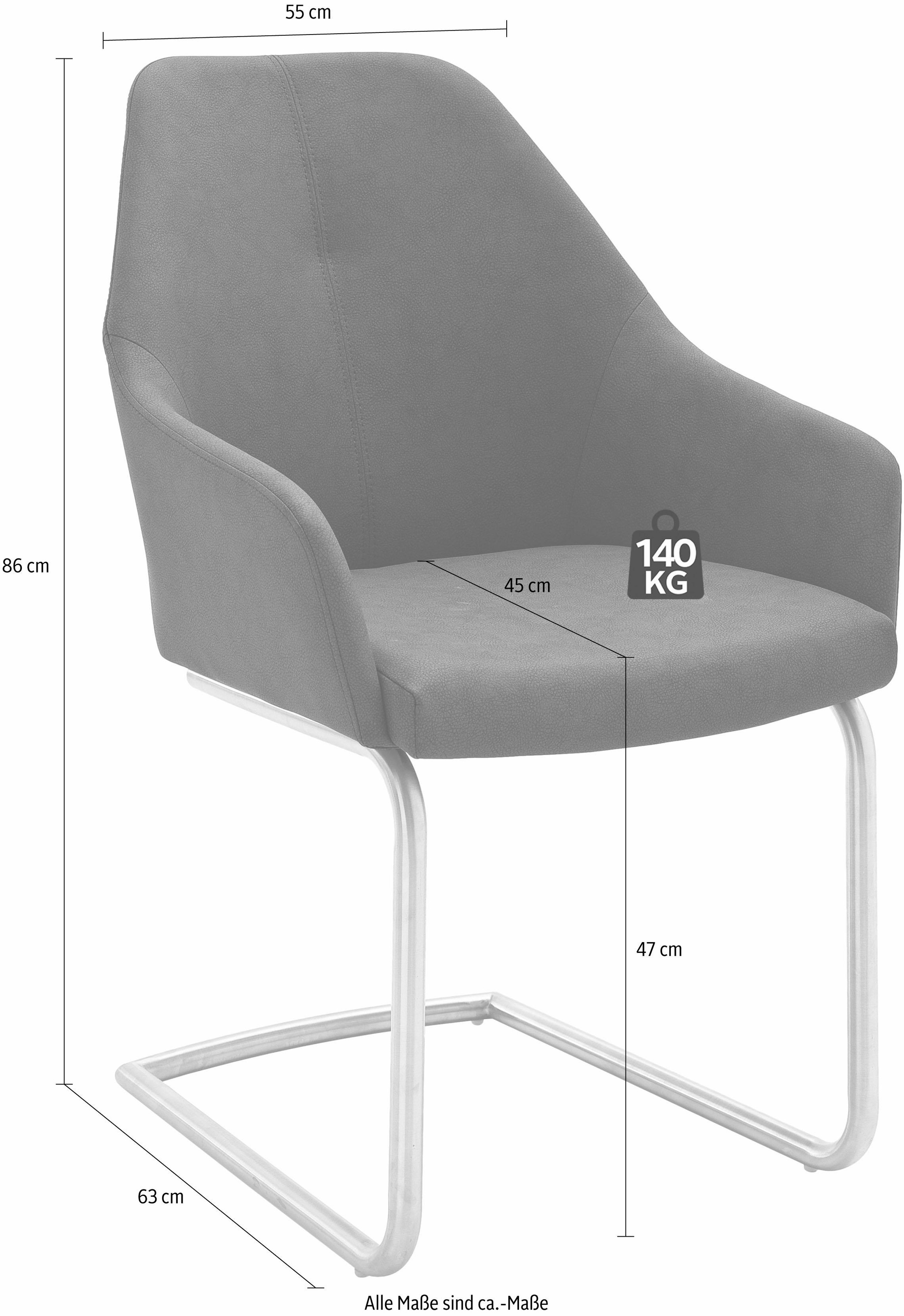 MCA furniture Freischwinger »MADITA A«, (Set), 2 St., Kunstleder, Stuhl max. belastbar bis 130 kg