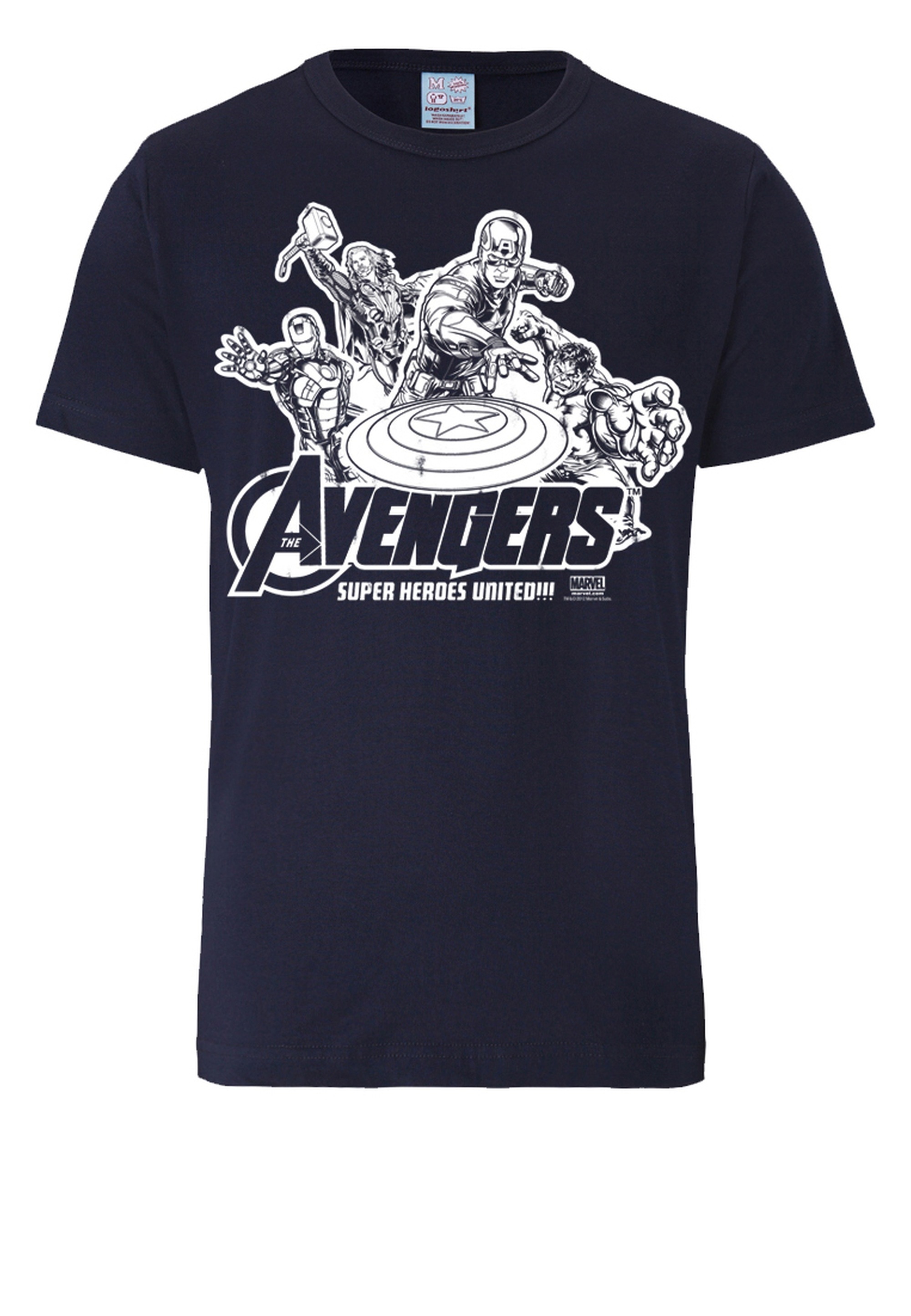 LOGOSHIRT T-Shirt »Avengers - Marvel - Heroes United« mit auffälligem Print
