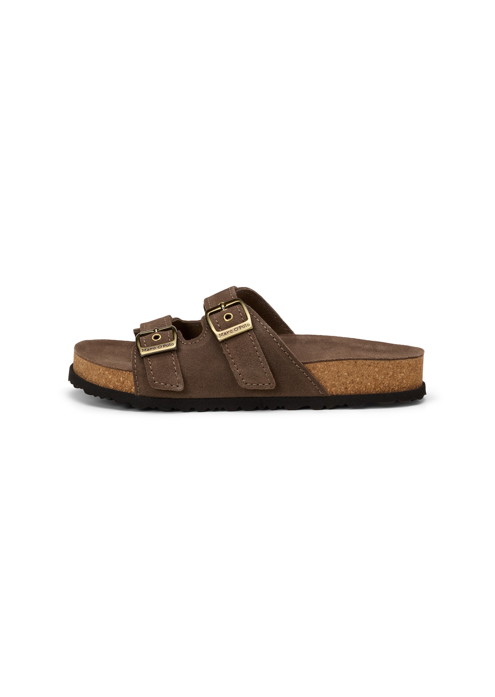 Sandale MARC O'POLO "aus weichem Veloursleder", Damen, Gr. 39, faded braun, Obermaterial: 100% Leder, unifarben, Schuhe Sandale 2