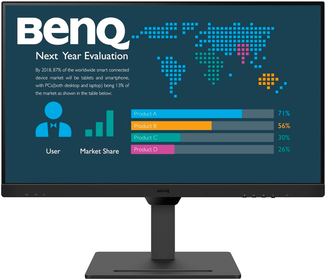 BENQ LED-Monitor "BL2790QT", B:61,4cm H:53,4cm T:23,85cm, schwarz, Monitore