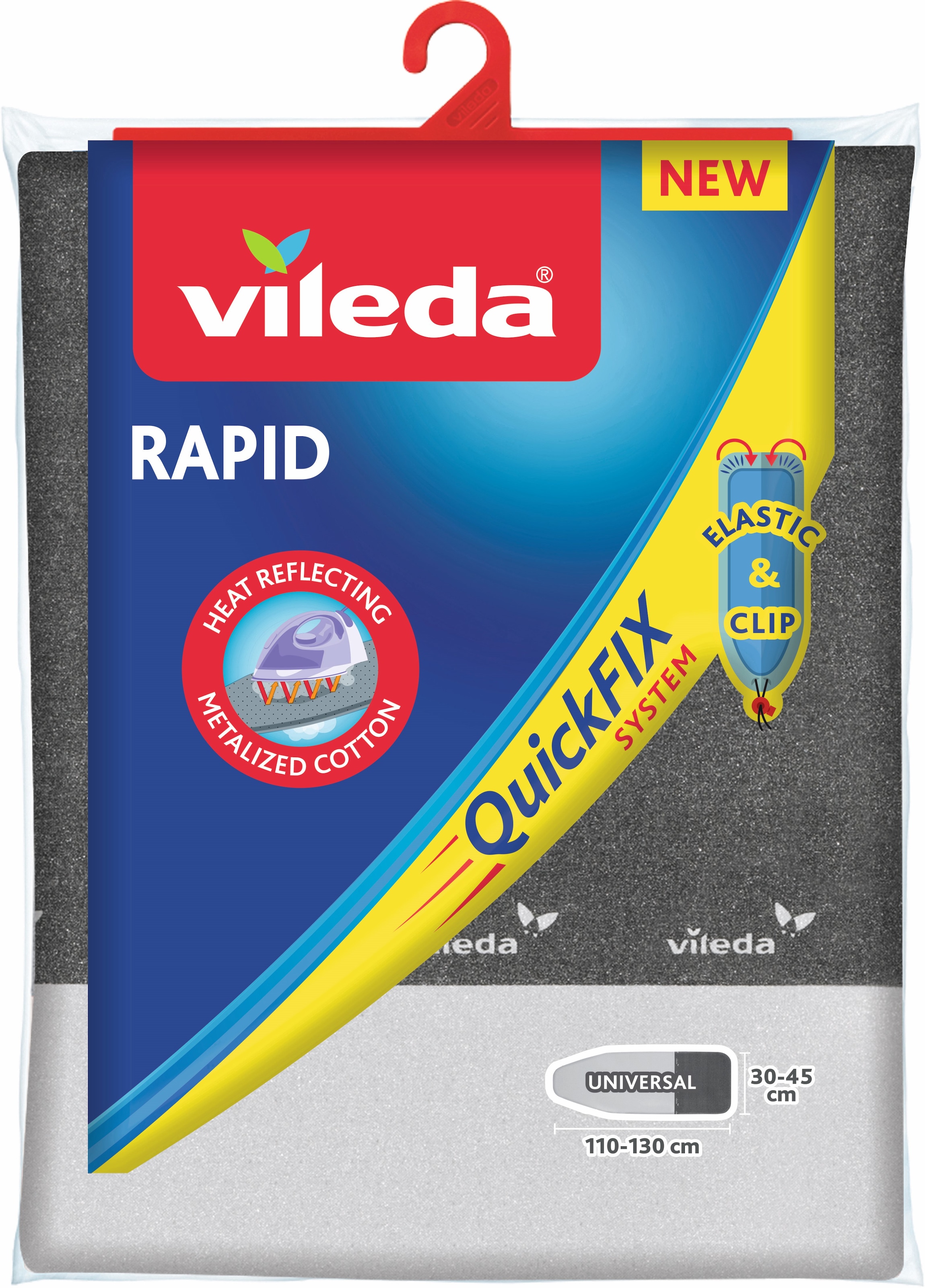 Vileda Grau Bügeltischbezug Viva Exprapid 120-130X38-45Cm Silber-Metallic - Image 5