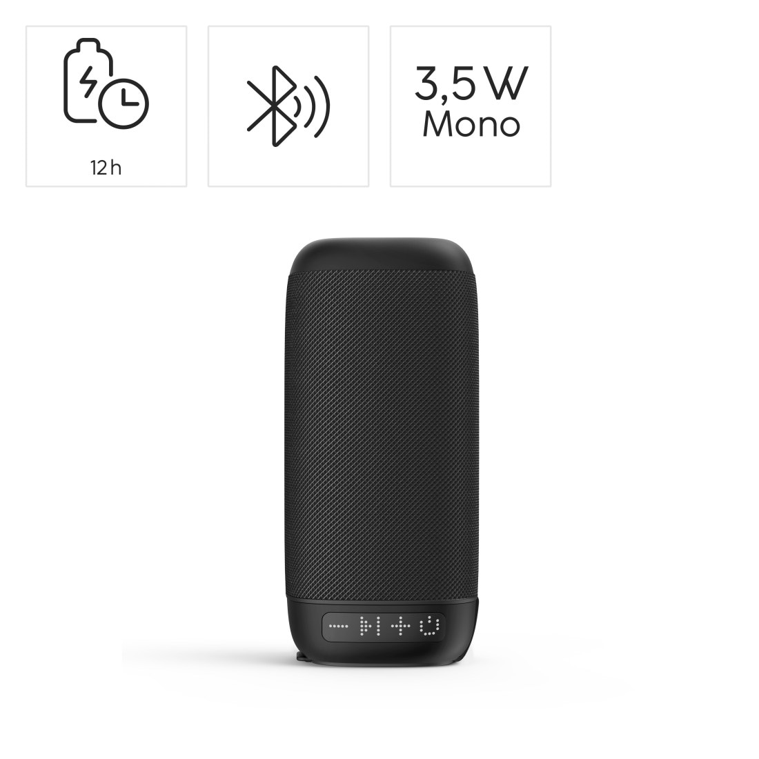 Hama Bluetooth-Lautsprecher »Bluetooth-Lautsprecher mit True-Wireless und Freisprechfunktion« ( Freisprechfunktion | Kabellos | Ladestandsanzeige | Wireless-Audio-Streaming ) True-Wireless, 12 Std. Akkulaufzeit, Freisprechen, Aux-In