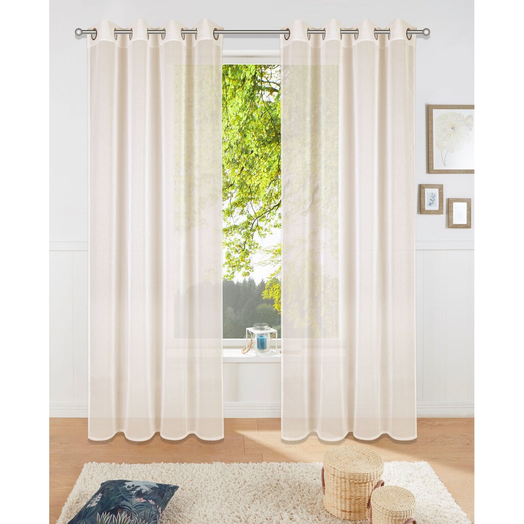 my home Gardine »Dolly«, (1 St.), Transparent, Gewebt, Polyester