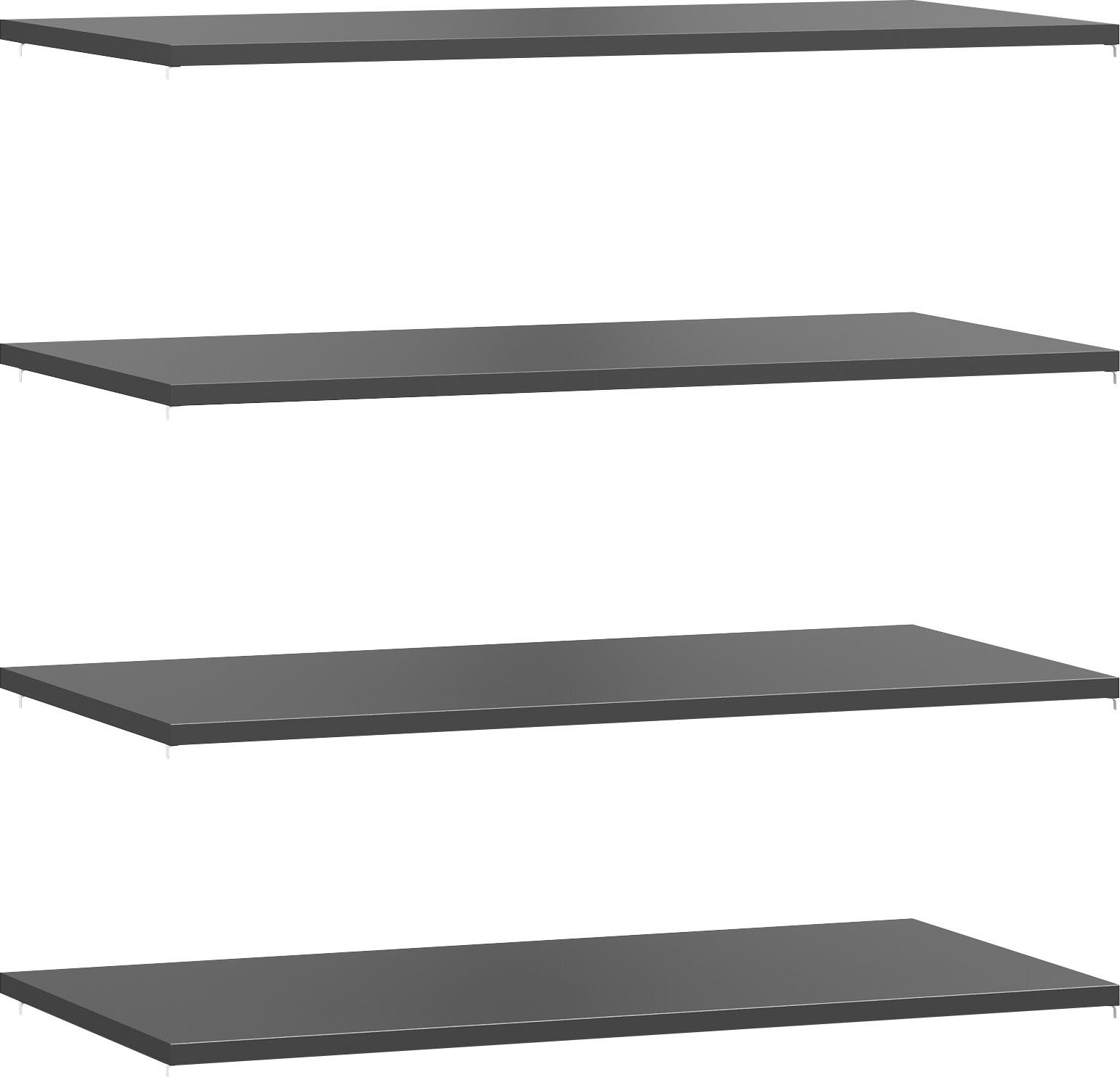 Einlegeboden, B:105,1cm H:2,2cm T:55cm, grau, SET ONE BY MUSTERRING, Spanplatte, Einlegeböden, "York Schlafen", 4er-Set, anthrazit oder weiß,