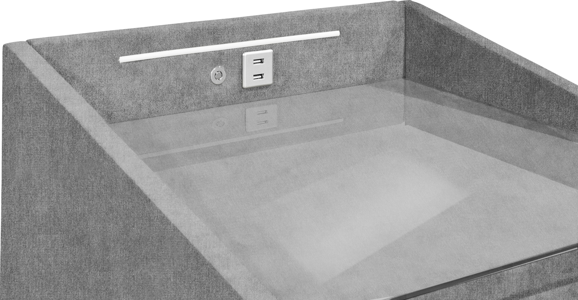 ED EXCITING DESIGN Nachtkonsole »Moon« mit LED-Beleuchtung und USB-Anschluss & USB-C-Anschluss