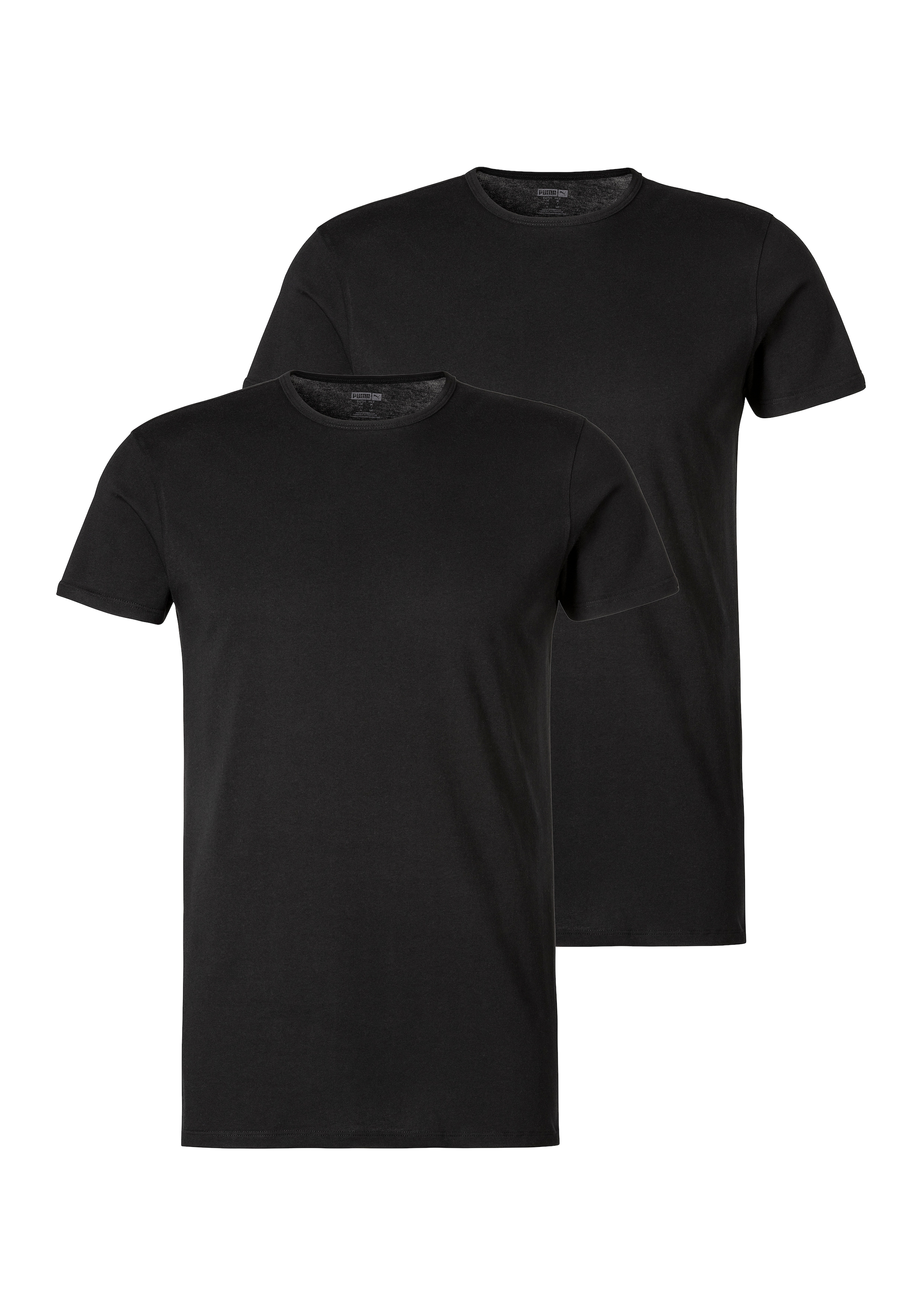 PUMA T-Shirt, (2er-Pack), Rundhalsausschnitt, Kurzarm, Regular Fit, elastis günstig online kaufen