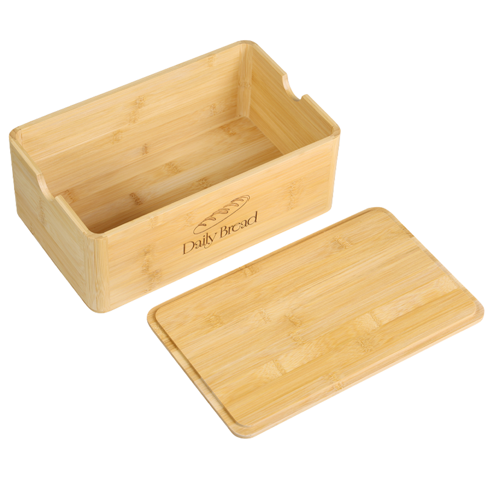 KESPER® Brotkasten »Brotbox, Bambus, FSC« mit Deckel, mit Einbrand