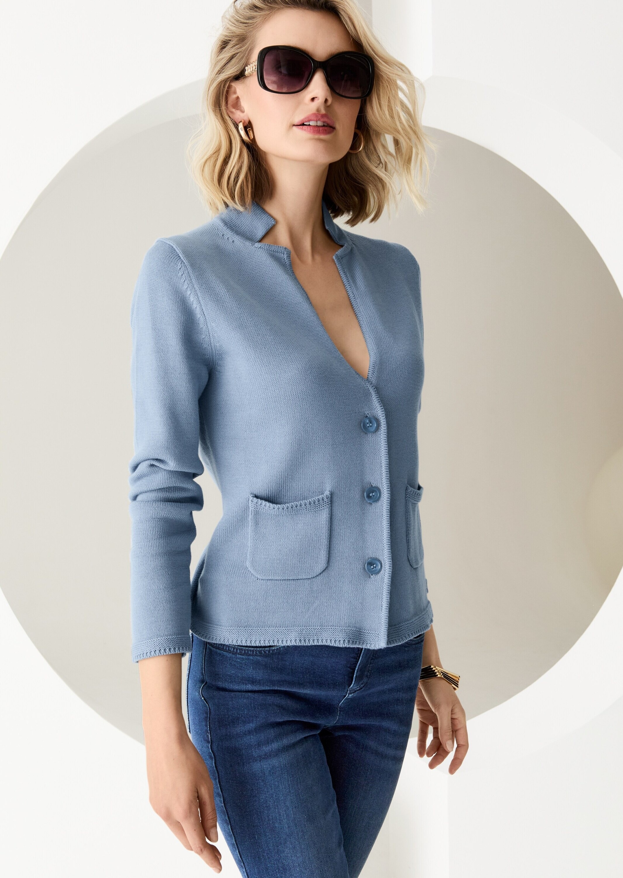 Madeleine Knit Blazer Blue 48 3