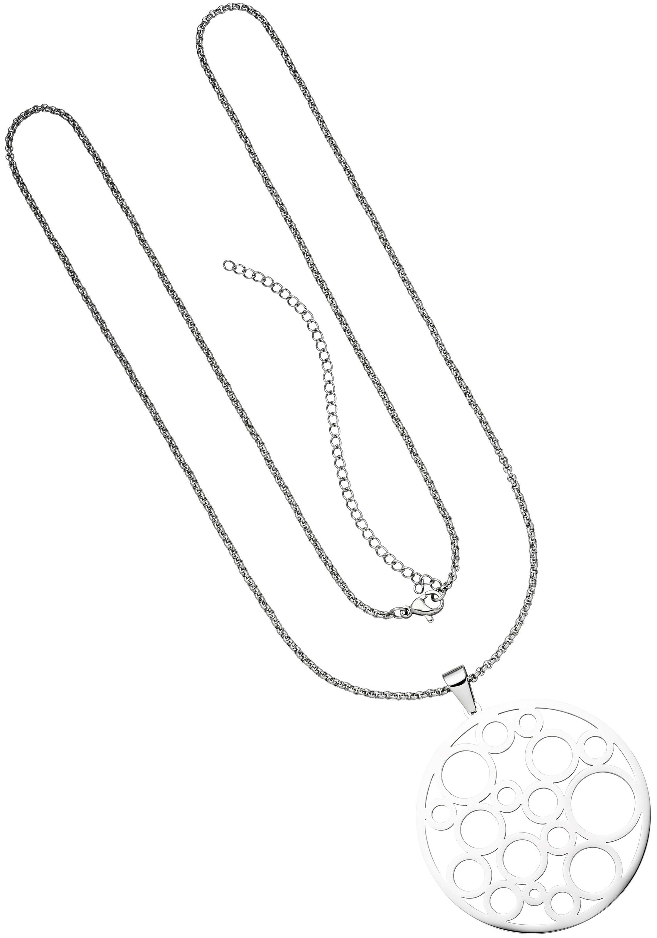 JOBO Kette mit Anhänger »Kreise«, Edelstahl 80 cm