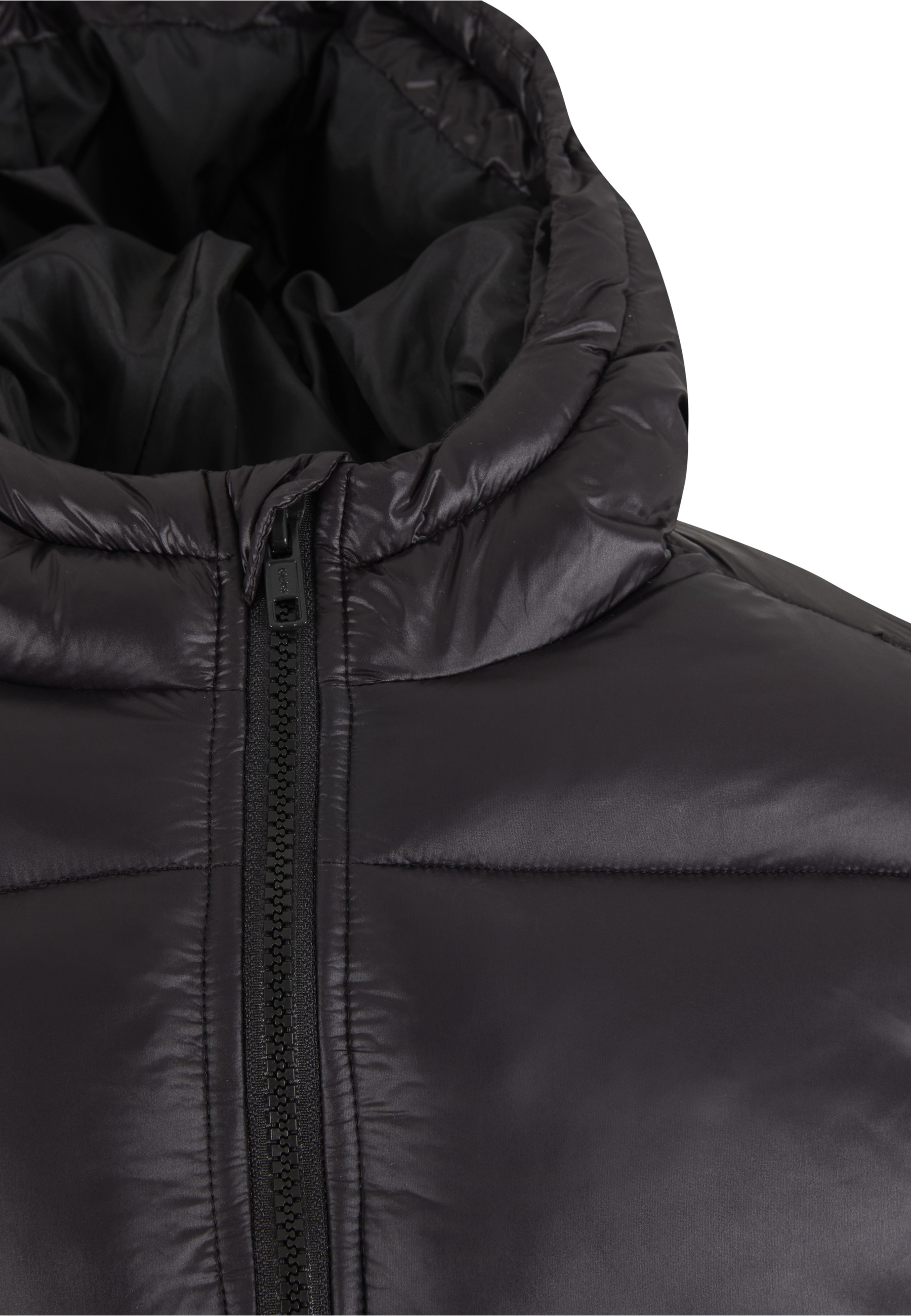 URBAN CLASSICS Winterjacke »Urban Classics Boys Shiny Puffer Jacket With Hood« 1 Stk. tlg. mit Kapuze
