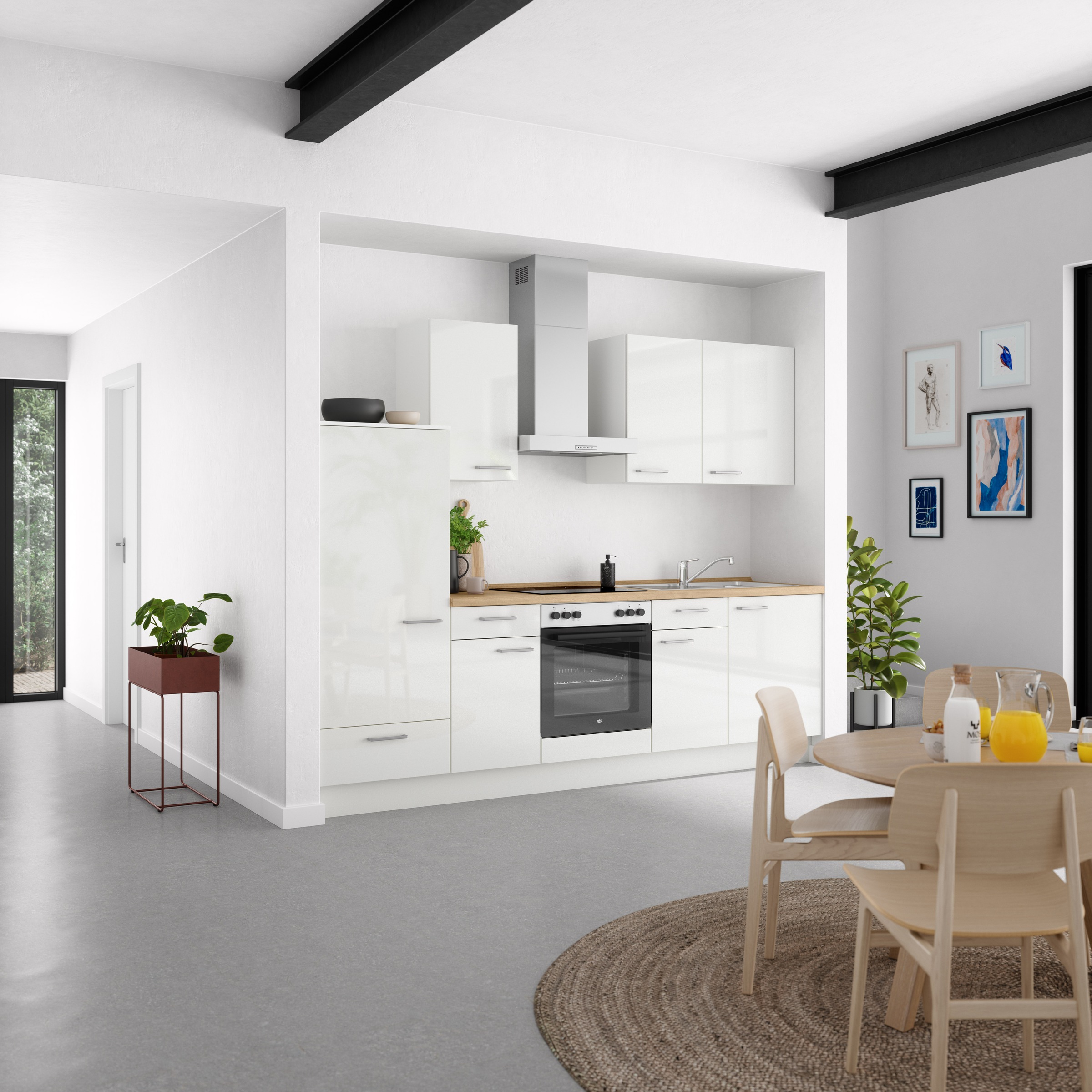 nobilia® Küchenzeile »"Flash I"«, vormontiert, Ausrichtung wählbar, Breite 270 cm, wahlw. mit E-Geräten