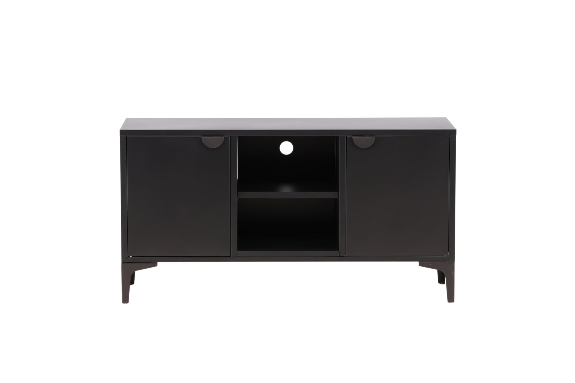 Venture Home TV-Board »Piring, TV-Board aus Stahl, Industrial, Breite 120 cm« TV-Möbel, Pulverbeschichtung, Türen, offene Fächer, modern