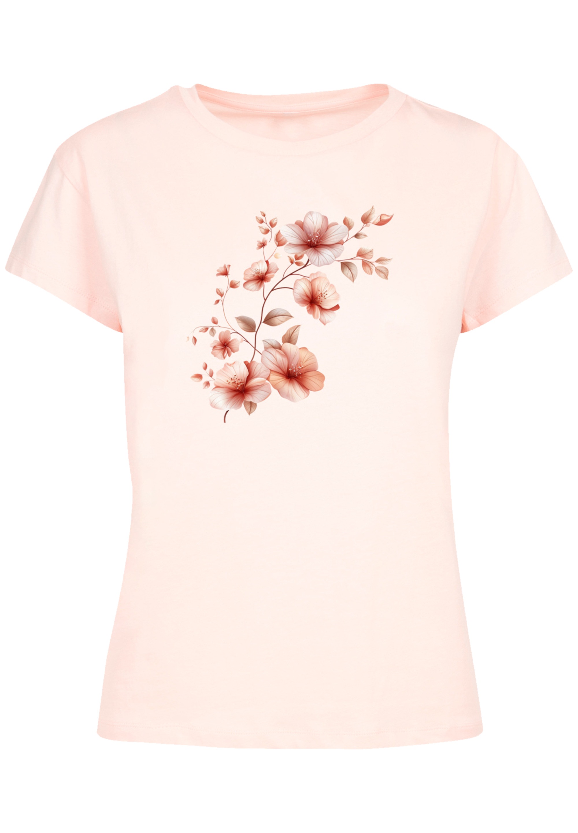 F4NT4STIC T-Shirt »Rosa Blumenzweig 3D«, Premium Qualität
