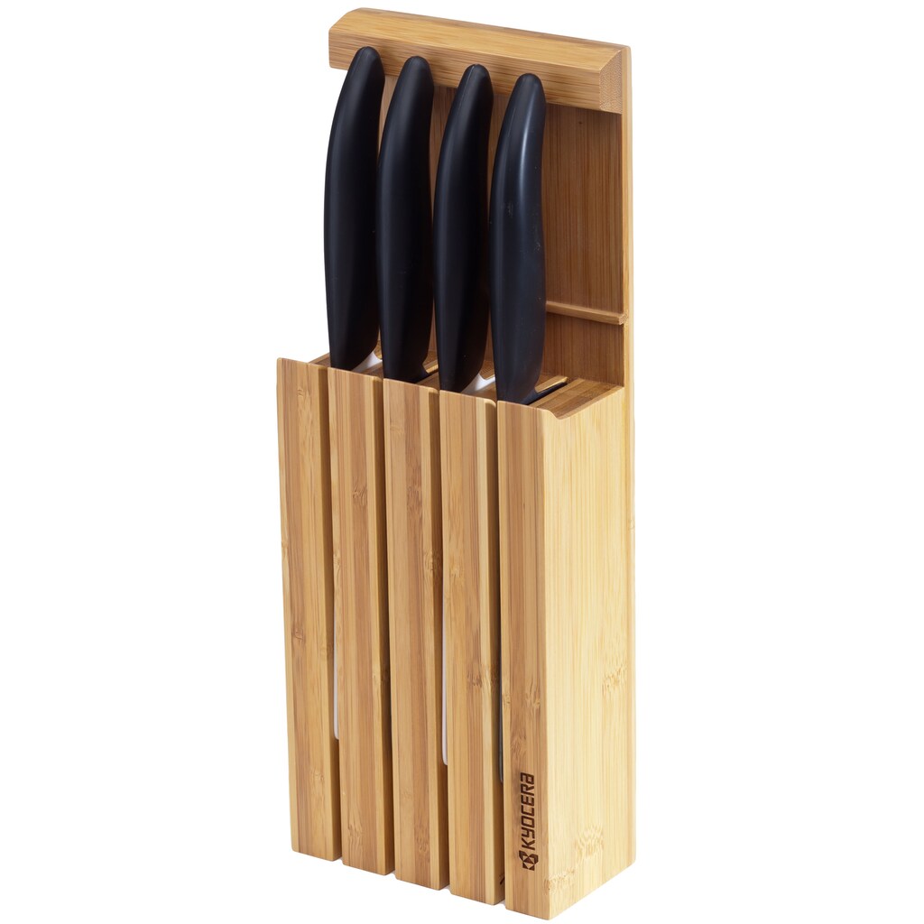 KYOCERA Messerblock, 5 tlg., für Schublade, zum Aufstellen und Aufhängen, inkl. 4 Messern