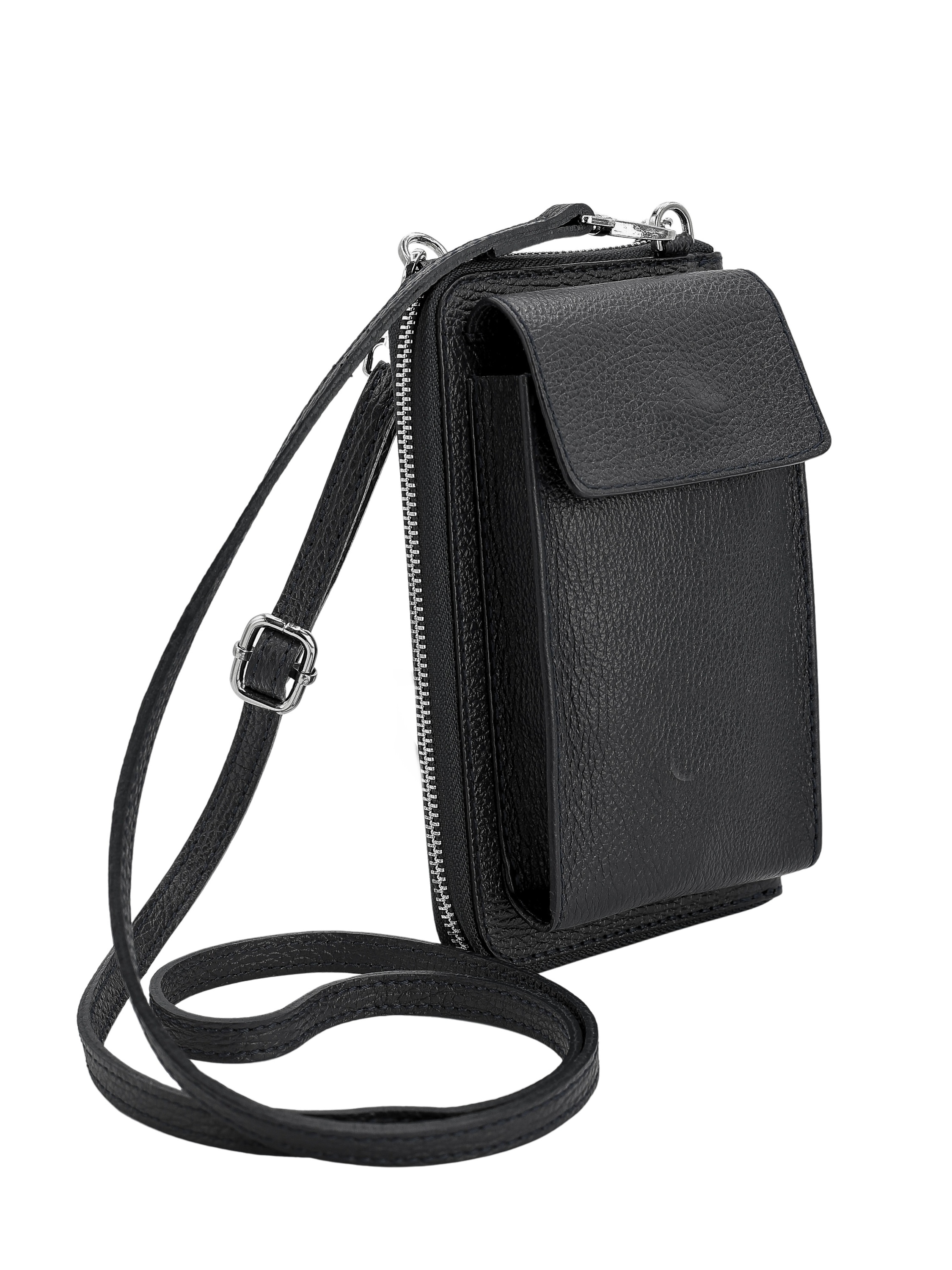 COLLEZIONE ALESSANDRO Umhängetasche "Event" Echt Leder Handy Geldbörse zum Umhängen