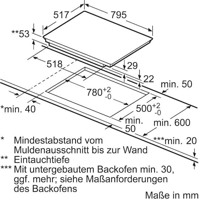 NEFF Flex-Induktions-Kochfeld von SCHOTT CERAN® »T58BT20N0«, T58BT20N0, mit  TwistPad® Bedienung | BAUR