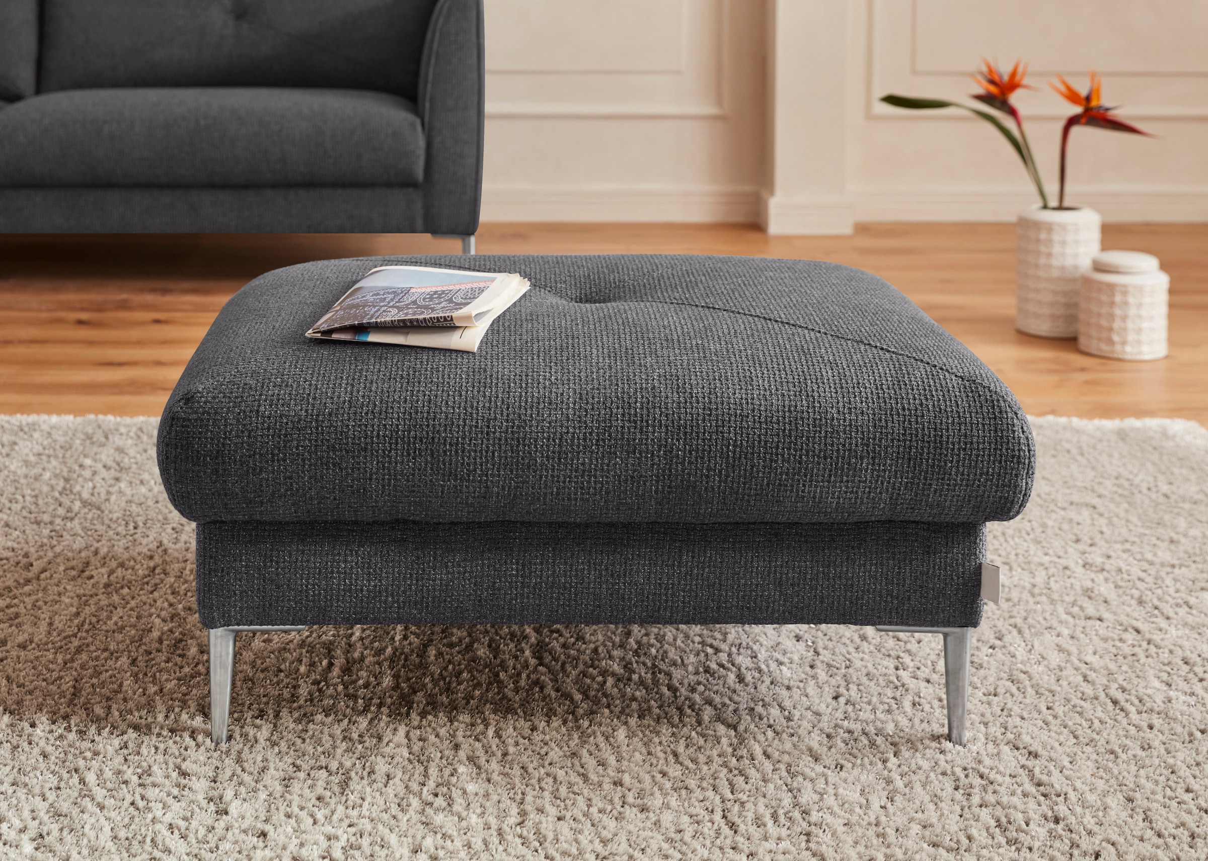 TRENDMANUFAKTUR Hocker "Chilltime, elegant und bequem durch Komfortsitzhöhe günstig online kaufen