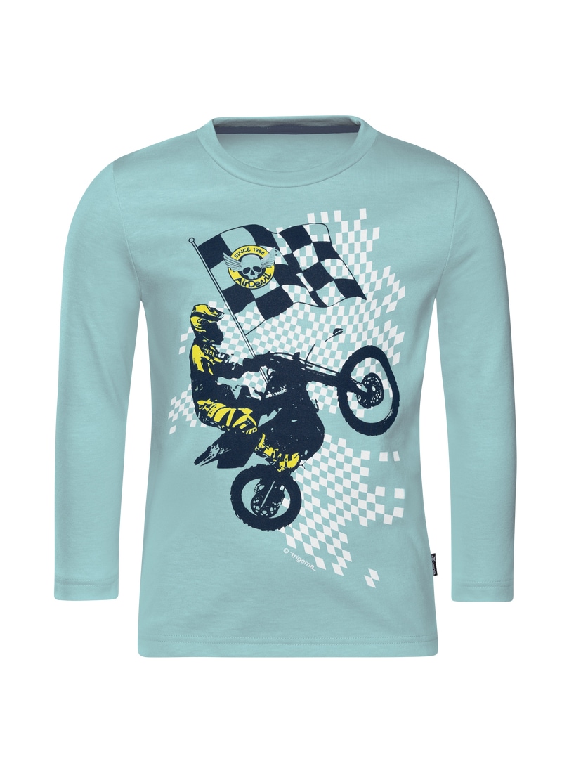 Trigema Sweatshirt »TRIGEMA Langarmshirt mit sportlichem Motorrad-Print«