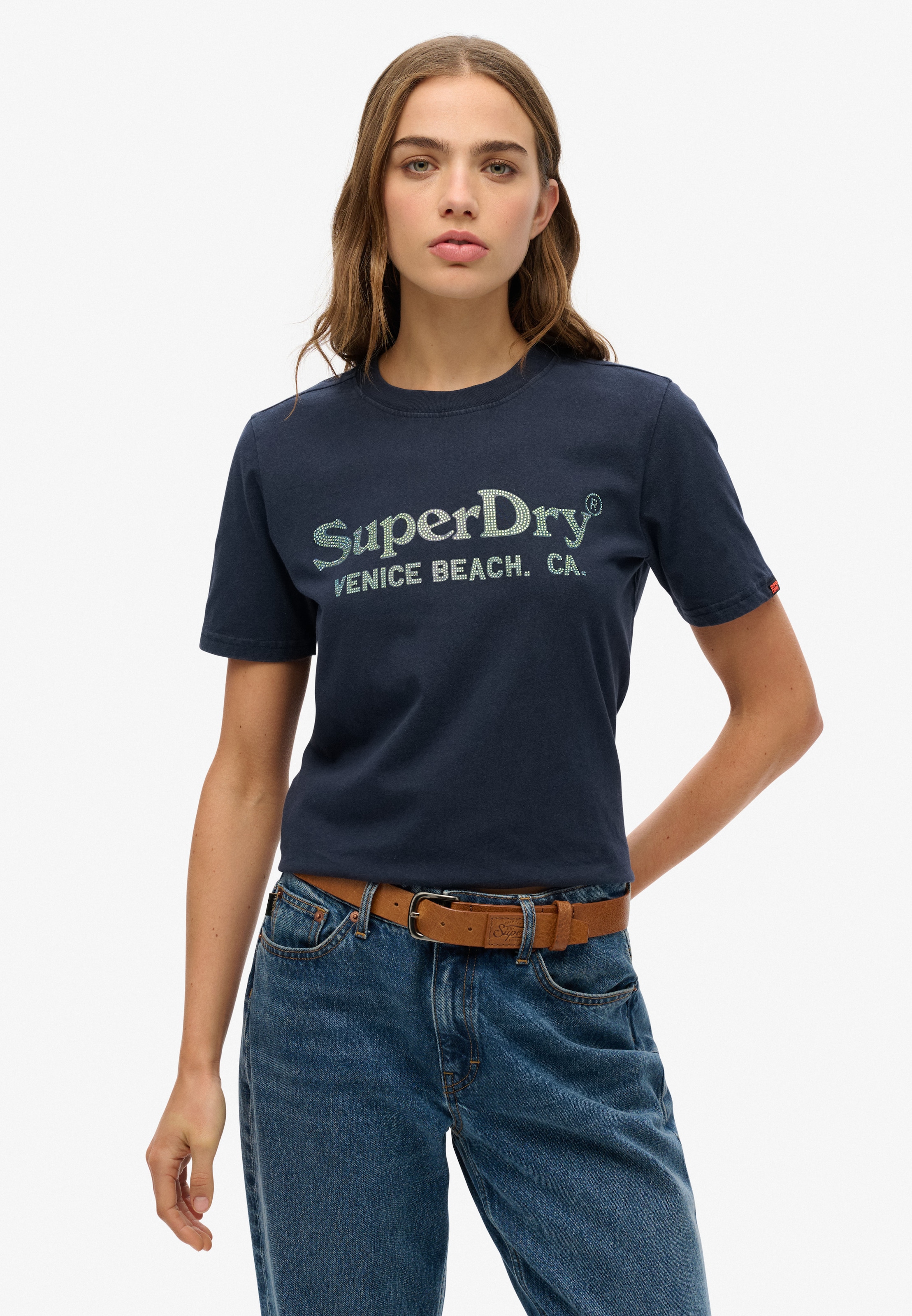 Superdry Kurzarmshirt »VENUE METALLIC RELAXED TEE«