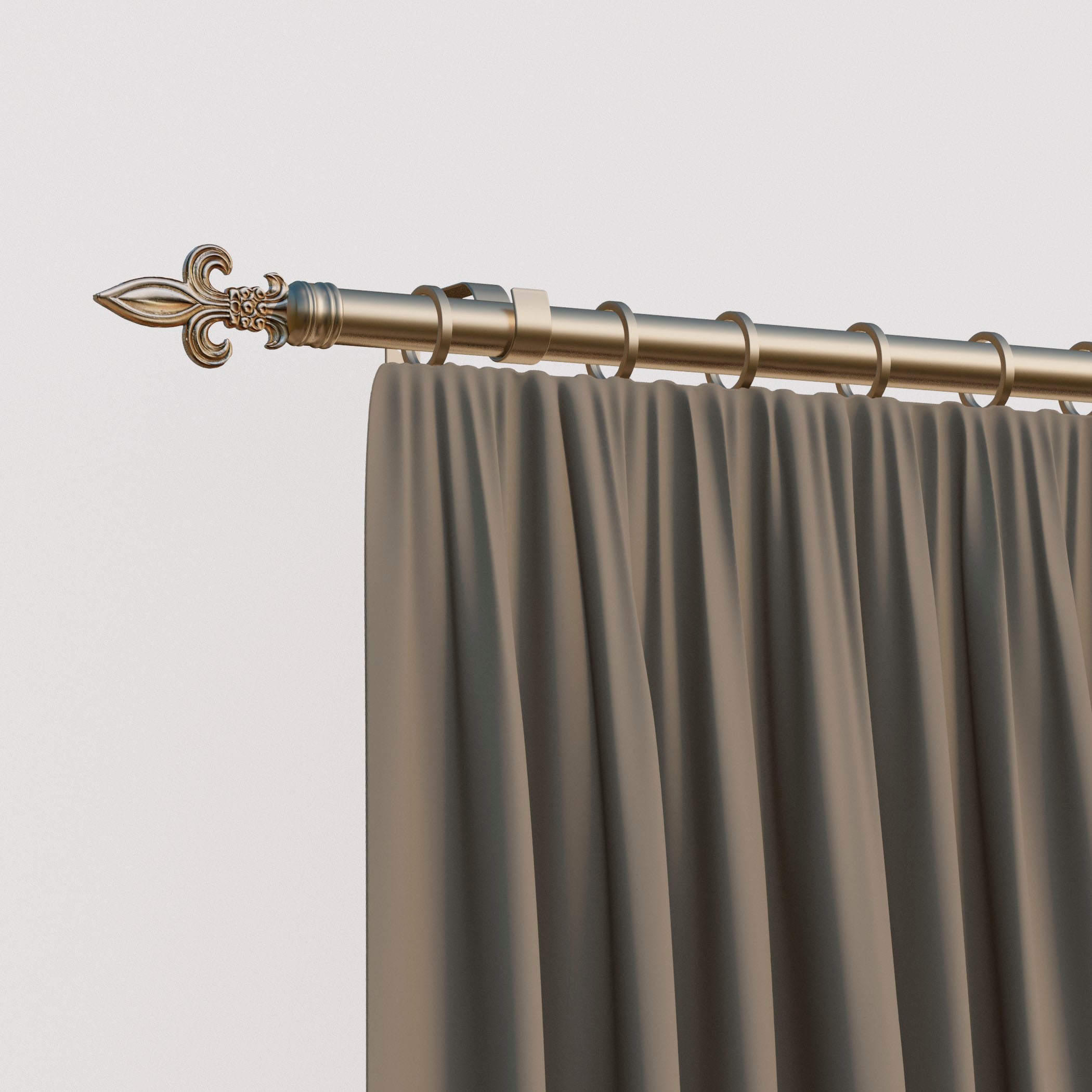 indeko Gardinenstange "Lucca" Ø 16 mm 1 läufig-läufig Wunschmaßlänge günstig online kaufen