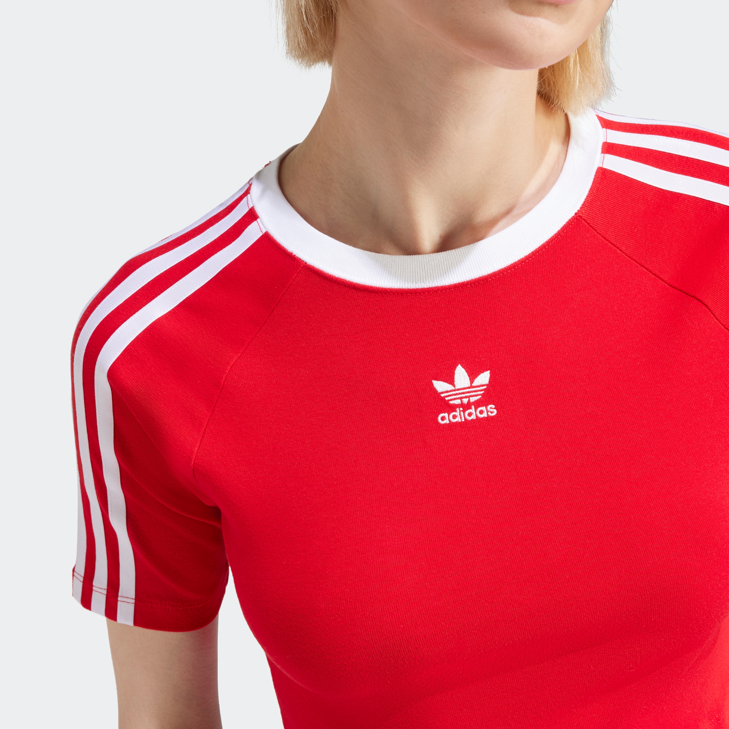 adidas Originals T-Shirt »3 S BABY TEE«, Cropped drei Streifen Shirt
