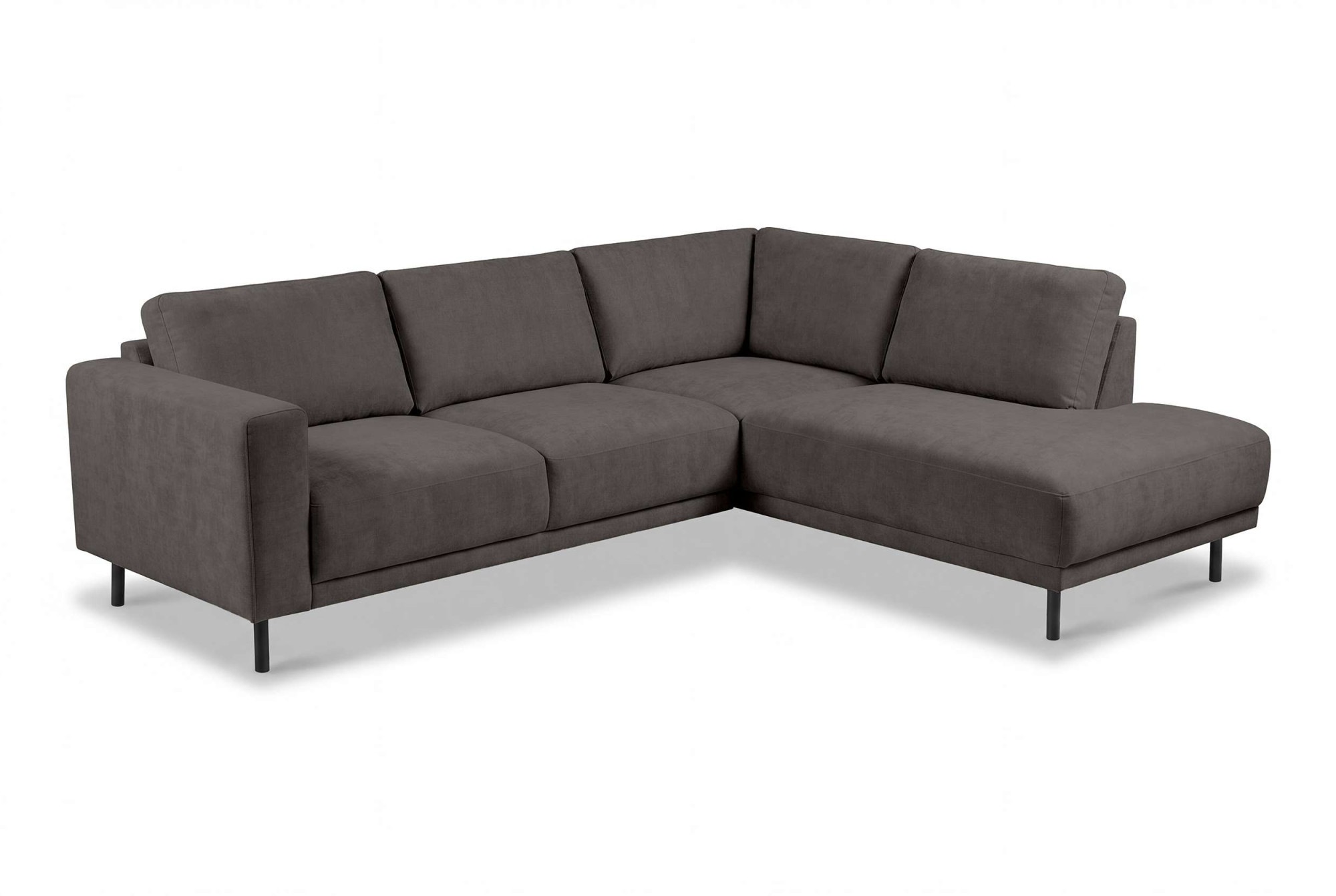 OTTO home Ecksofa »Sveeva, L-Form, B.240 cm, schwarze Metallfüße« langlebiger Strukturstoff, mit Wellenunterfederung, viele Farben