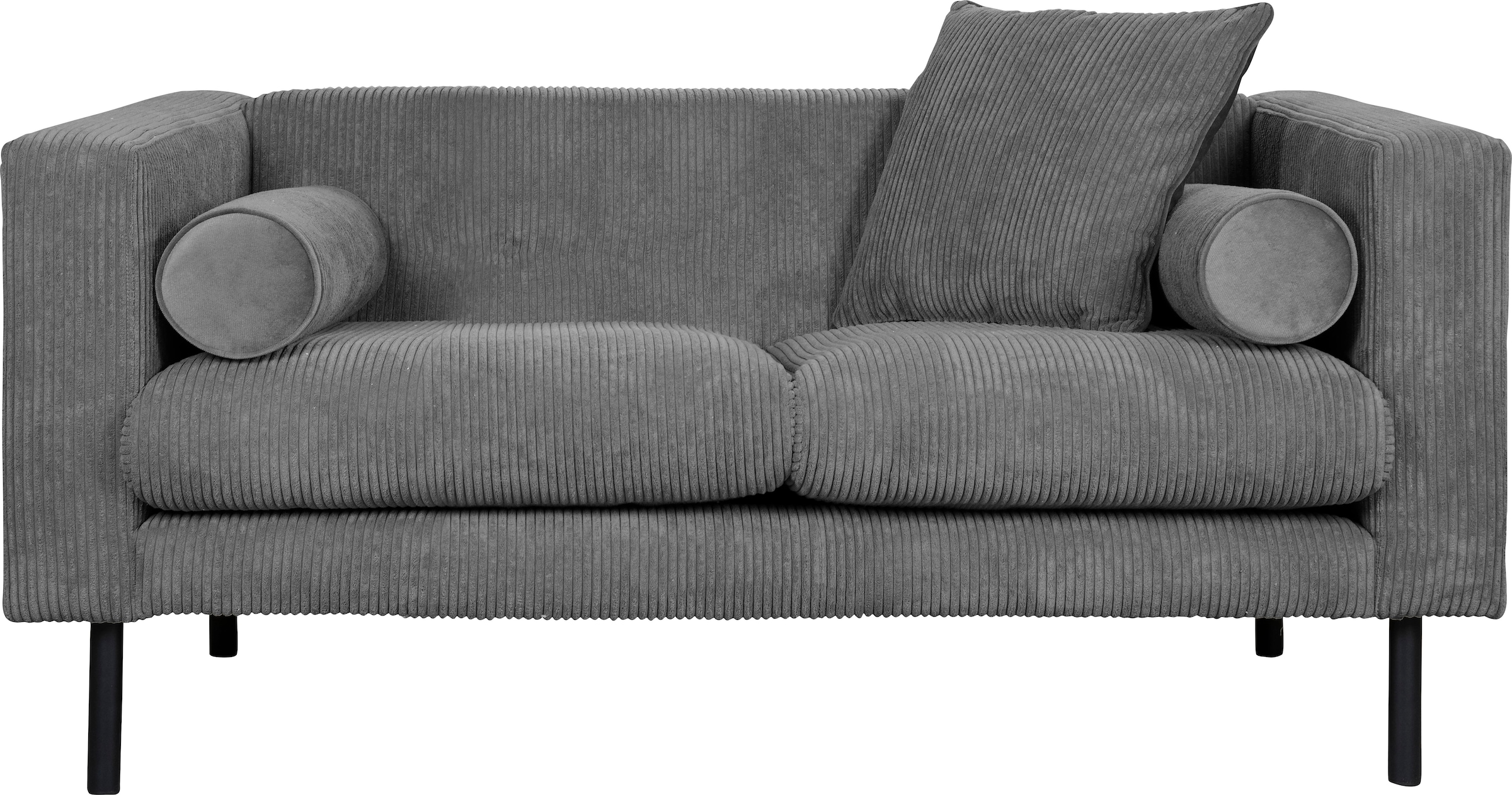 Guido Maria Kretschmer Home&Living 2-Sitzer »Lillibeth Designsofa mit Wellenunterfederung, Maße B/T/H: 155/74/83 cm«, Zierkissen als Wendekissen, in Samtoptik oder Cord