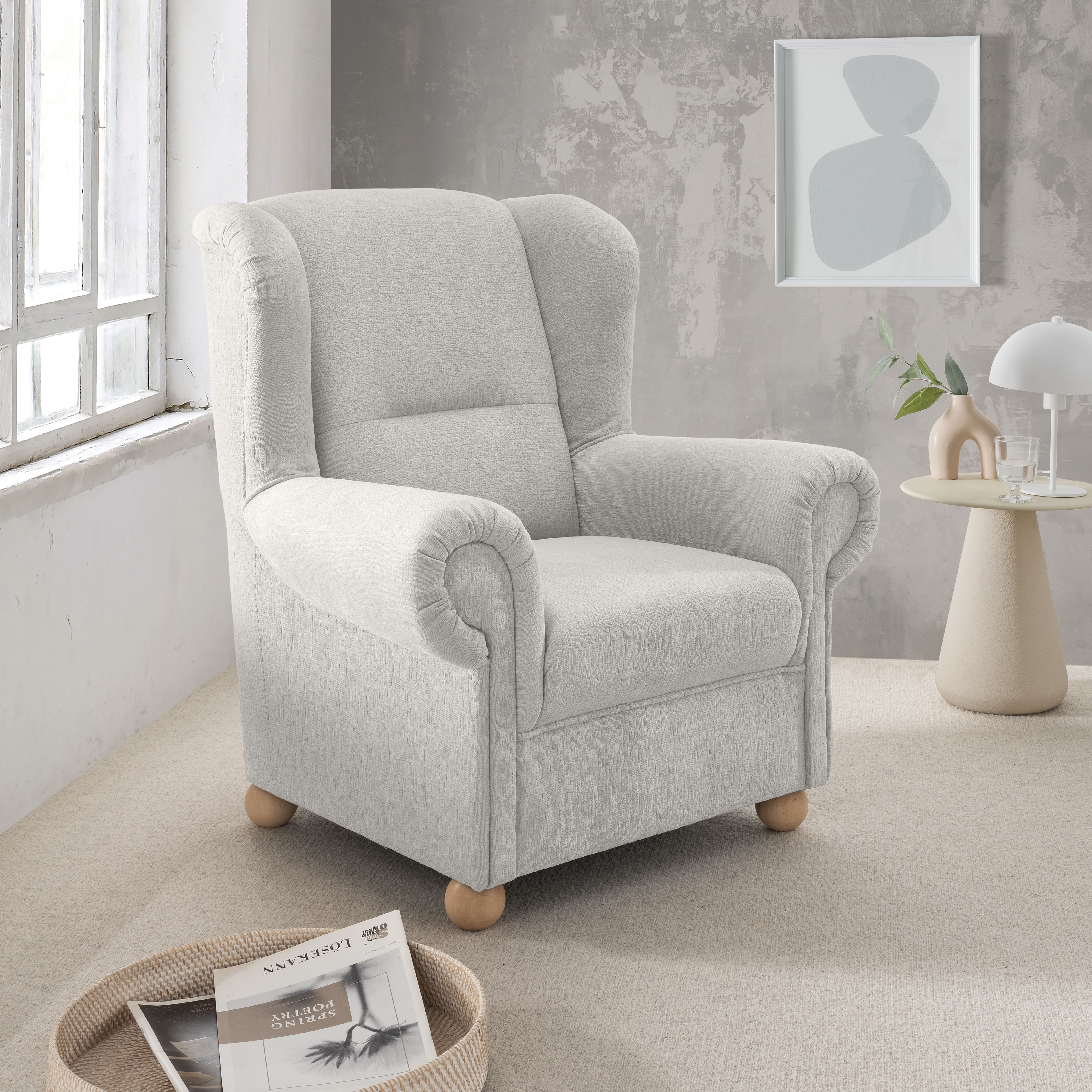 Home affaire Ohrensessel "Torello Relaxsessel, toller Sitzkomfort, Breite 92cm, hohe Rückenlehne" 1 Stk. tlg.