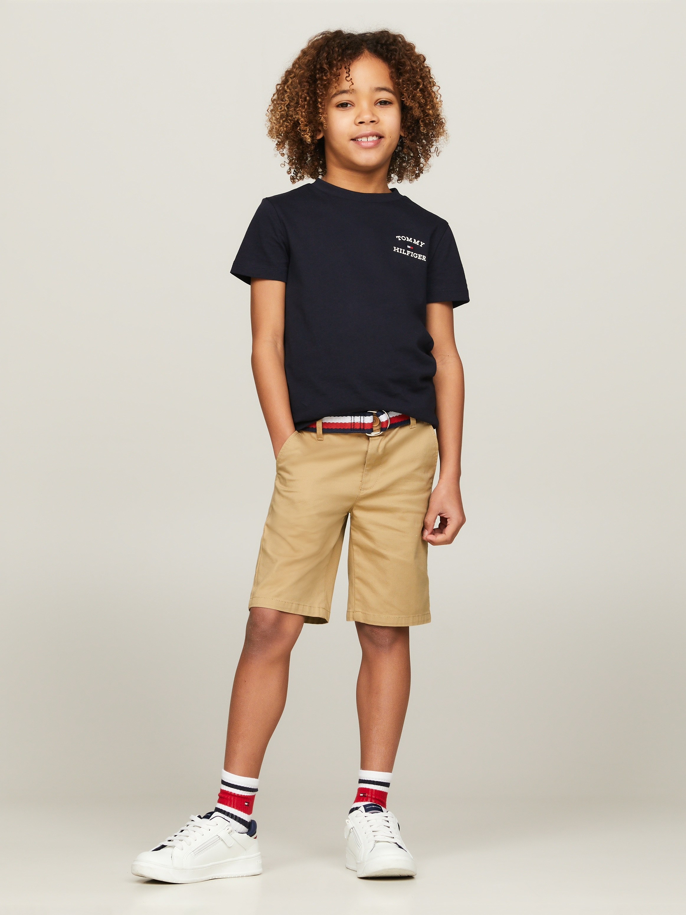 Tommy Hilfiger Chinoshorts »WOVEN BELTED SHORTS«, Kinder bis 16 Jahre