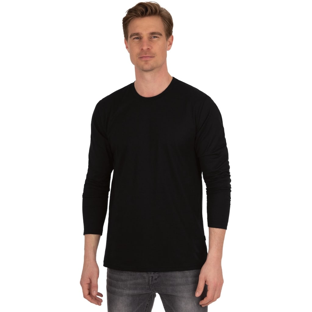 Trigema T-Shirt »TRIGEMA Langarmshirt aus 100% Baumwolle«, (1 tlg.)