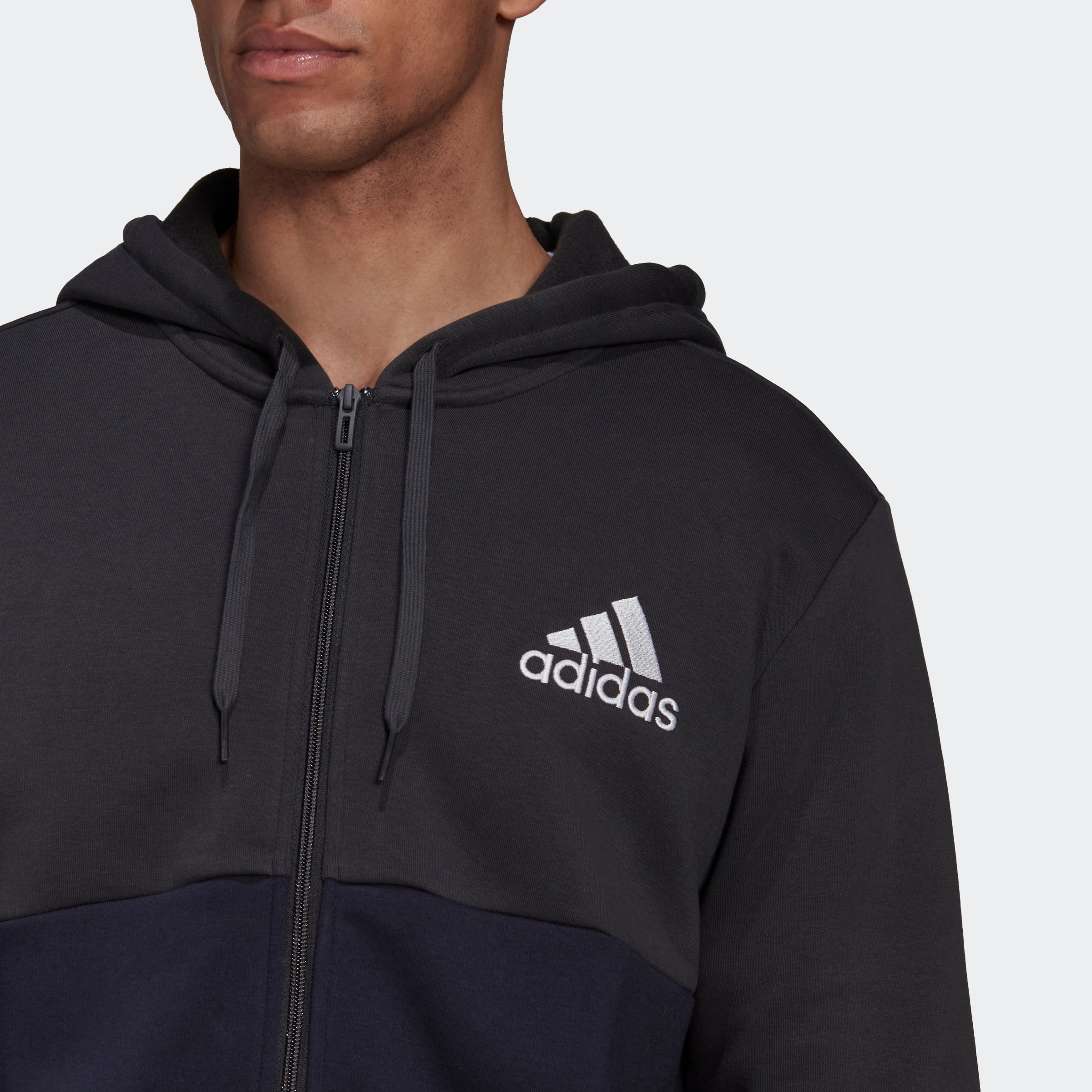 adidas Sportswear Kapuzensweatshirt »ESSENTIALS COLORBLOCK FLEECE KAPUZENJACKE«